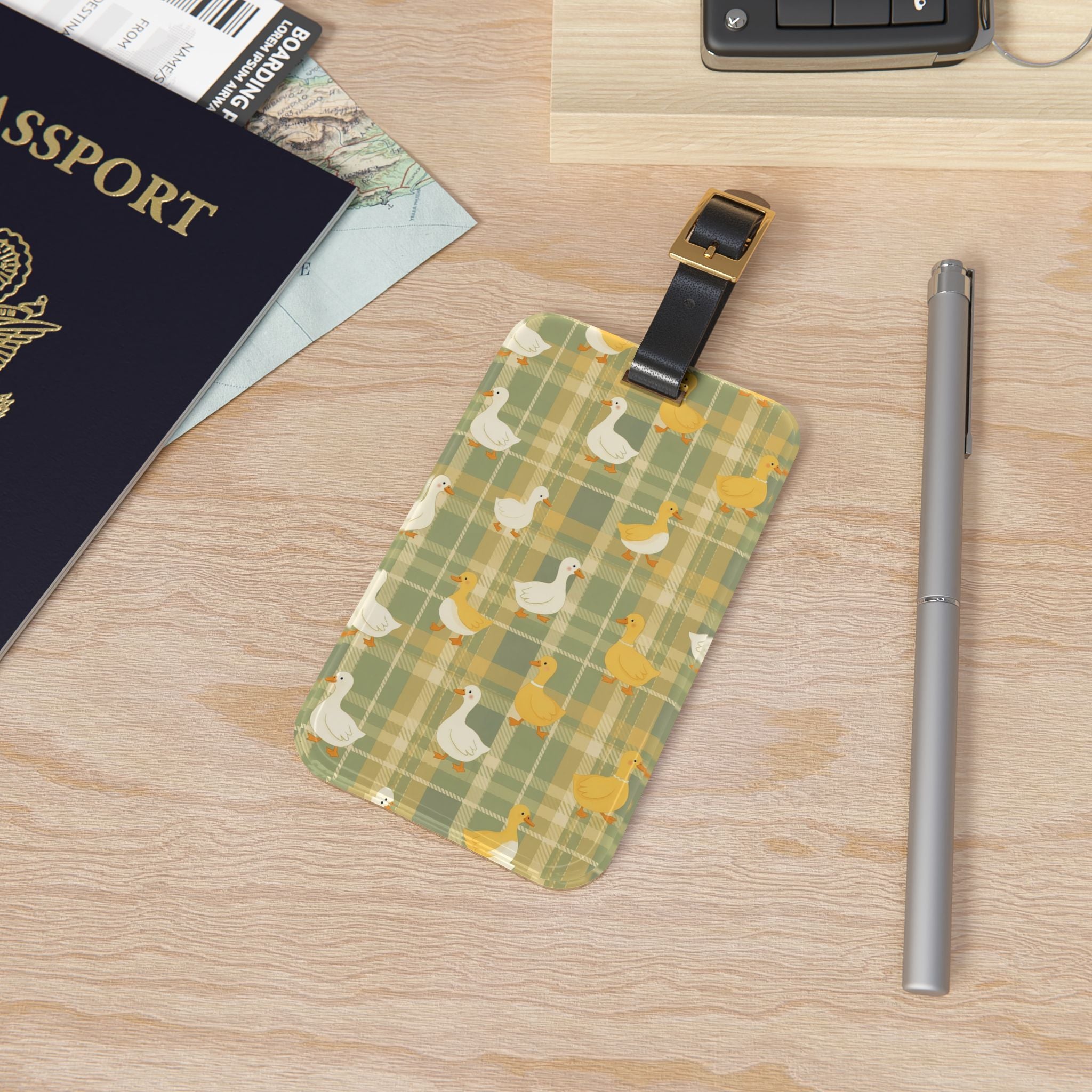 Duck Luggage Tag | Cottagecore Travel Accessory | Farmhouse Duck Suitcase Tag | Rustic Duck Bag Identifier | Gumpert Homestead