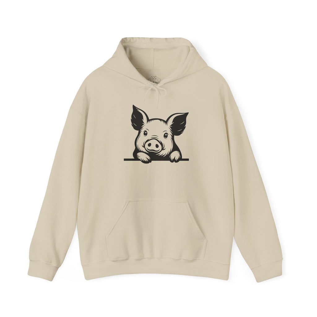 Peeking Pig Hoodie – Cute Pig Pullover Sweatshirt, Pig Lover Hoodie, Farm Life Hoodie, Mini Pig Apparel, Homestead Hoodie, Farm Animal Hoodie, Country Living Unisex Hoodie