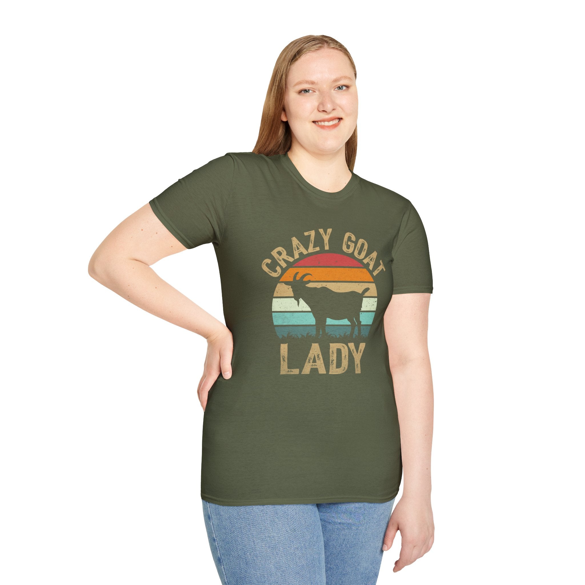Crazy Goat Lady Vintage Unisex T-Shirt | Funny Goat Lover Farm Life Tee