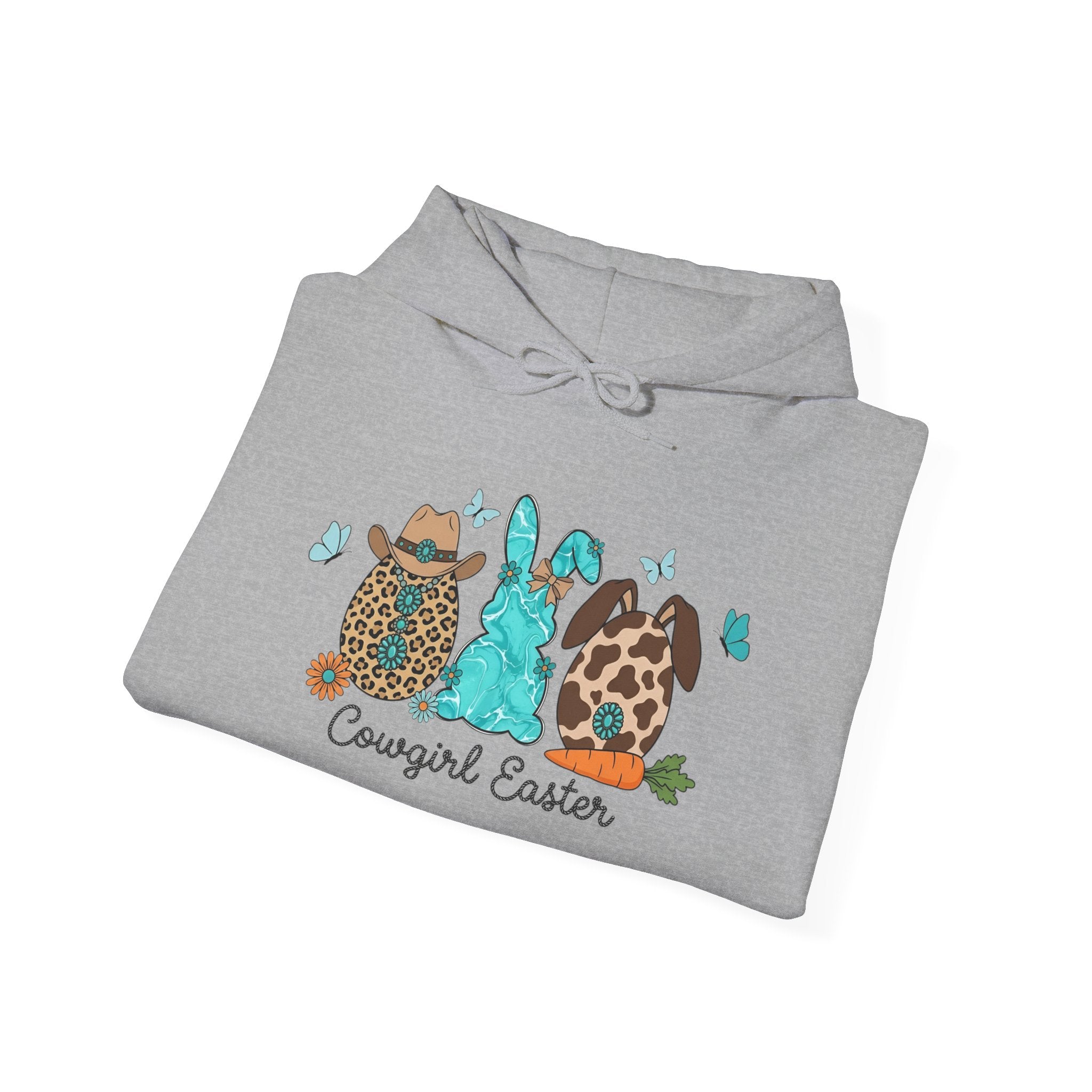 Cowgirl Easter Hoodie | Western Bunny Sweatshirt | Farmhouse Easter Pullover | Cowboy Bunny Hoodie | Cottagecore Easter Hoodie | Country Spring Apparel | Homestead Easter Shirt