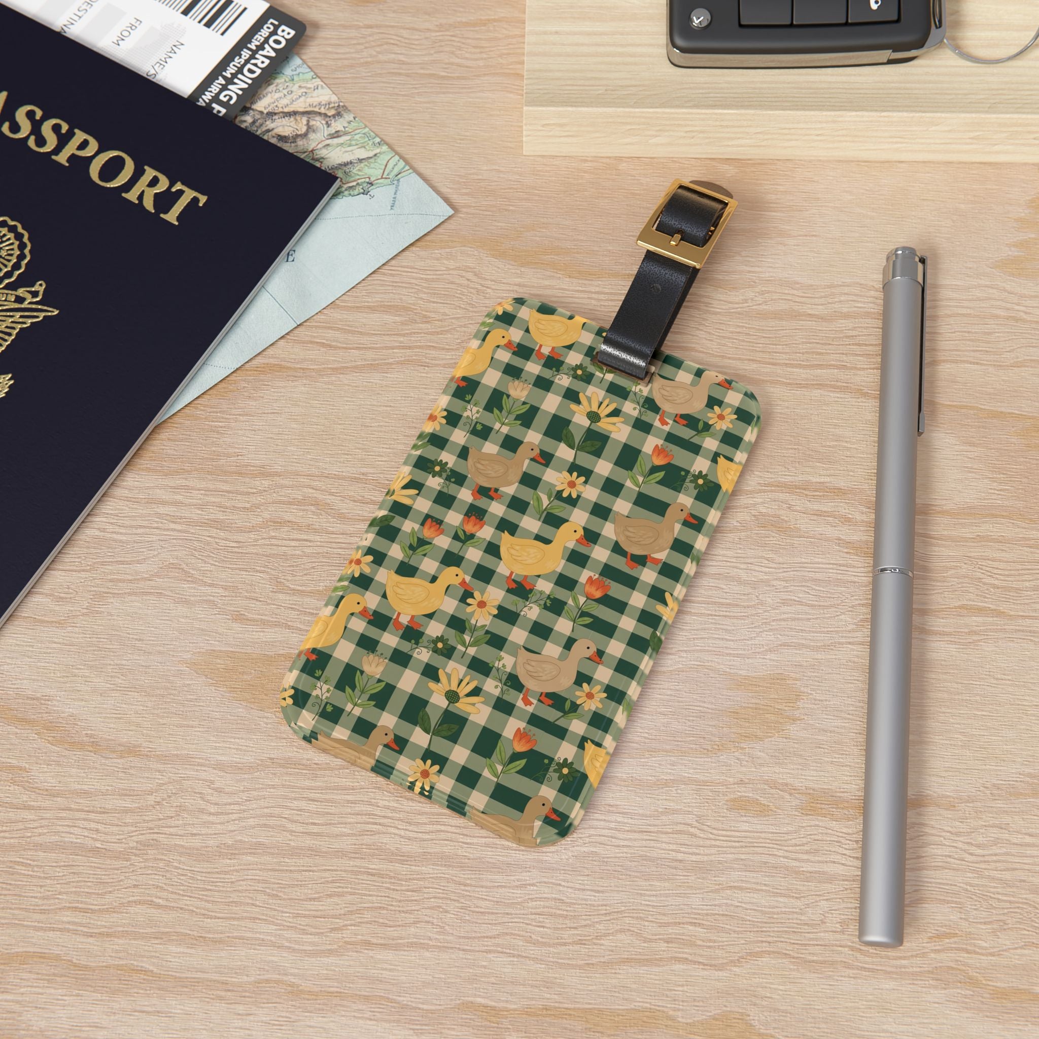 Duck Luggage Tag | Farmhouse Travel Accessory | Cottagecore Duck Suitcase Tag | Rustic Duck Bag Identifier | Gumpert Homestead