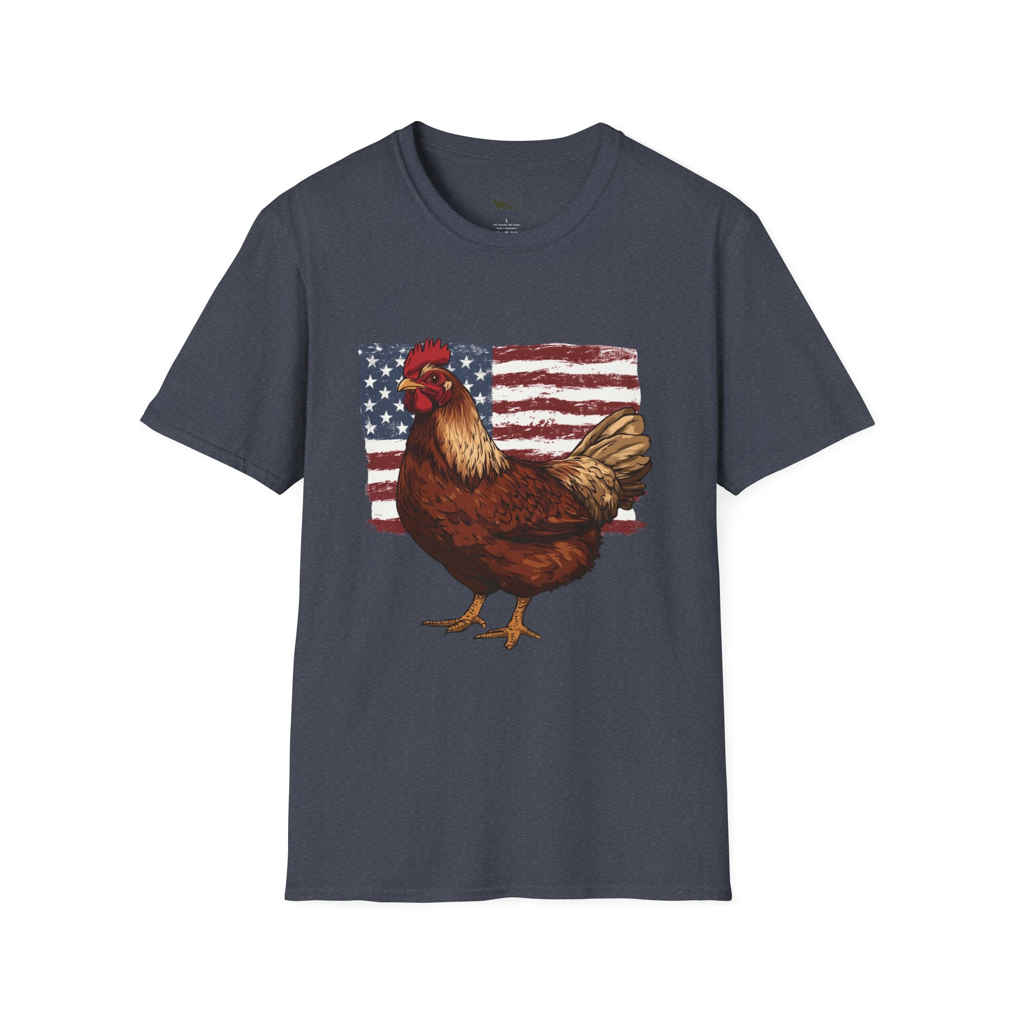 American Flag Chickens T-Shirt – American Flag Hen Shirt, Farm Life Tee, 4th of July Chicken Shirt, Backyard Chicken Keeper Gift, Homestead Farm Apparel