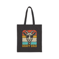 Goat Dad Canvas Tote Bag – Vintage Goat Head Market Bag, Farm Dad Reusable Tote, Funny Homestead Gift