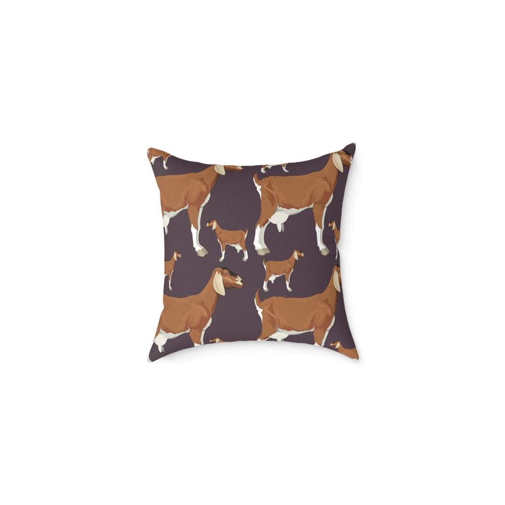 Goat Throw Pillow | Farmhouse Goat Accent Pillow | Rustic Goat Home Decor Cushion | Country Farm Animal Pillow | Gumpert Homestead