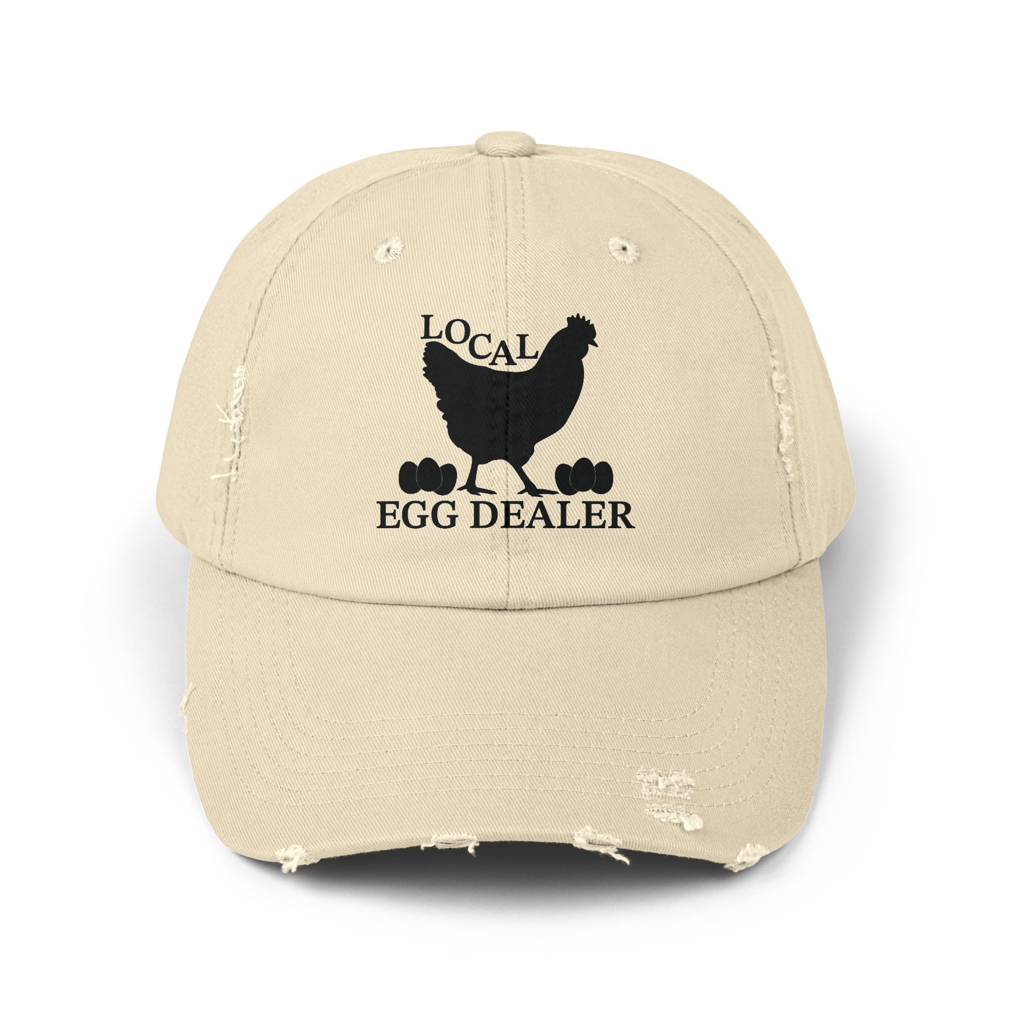 Local Egg Dealer Distressed Baseball Cap – Funny Chicken Hat, Farm Fresh Egg Seller Cap, Backyard Chicken Keeper Hat, Homestead Humor Gift