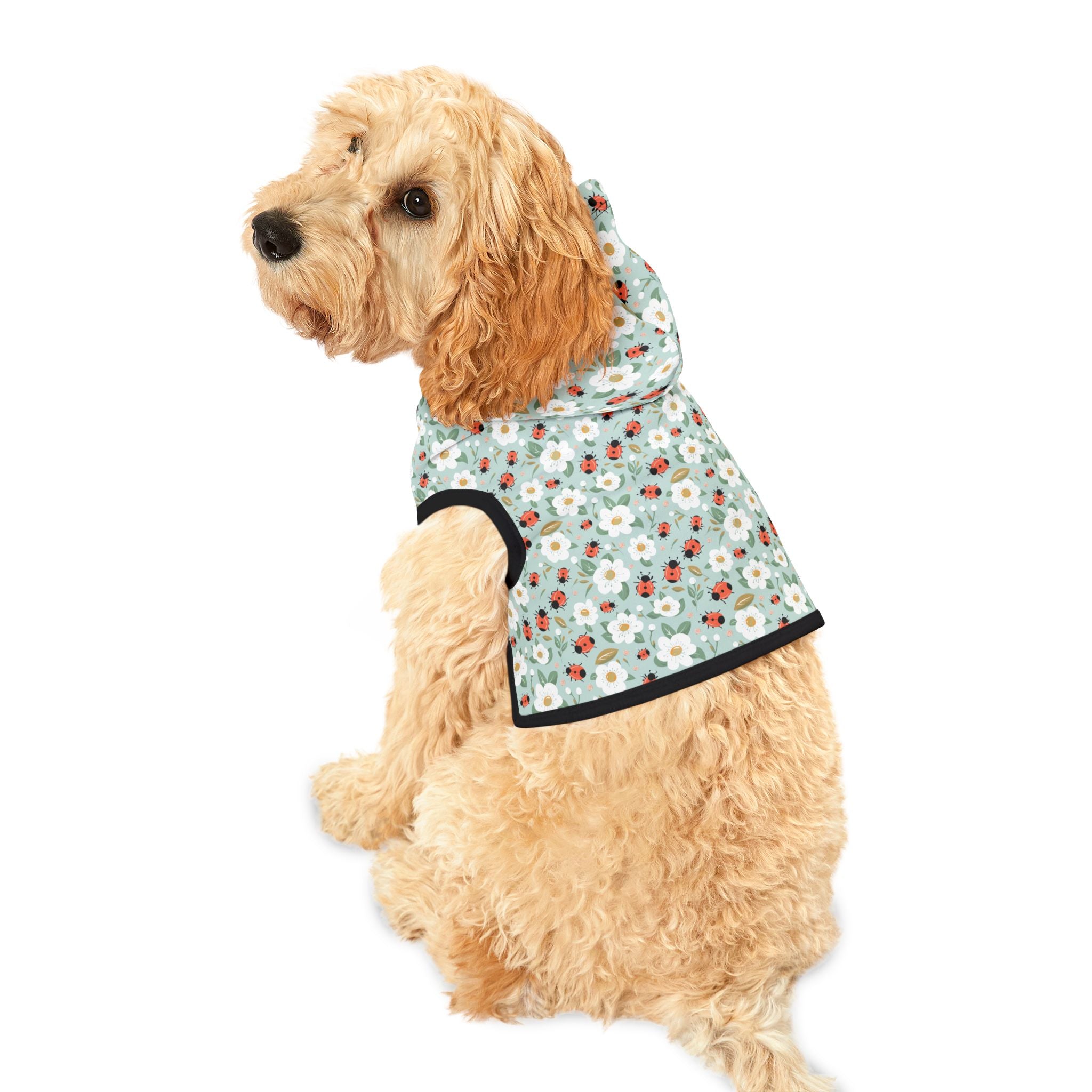 Blue Ladybug Pet Hoodie, Cute Pet Apparel, Animal Lover Gift, Dog Sweater, Cat Jumper, Pet Clothing