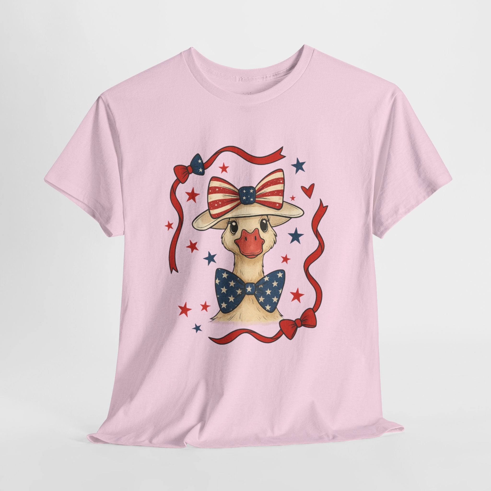 4th of July Goose T-Shirt | Patriotic Farm Goose Graphic Tee | Americana Country Shirt | Red White Blue Farm Animal Shirt | Homestead Summer Apparel