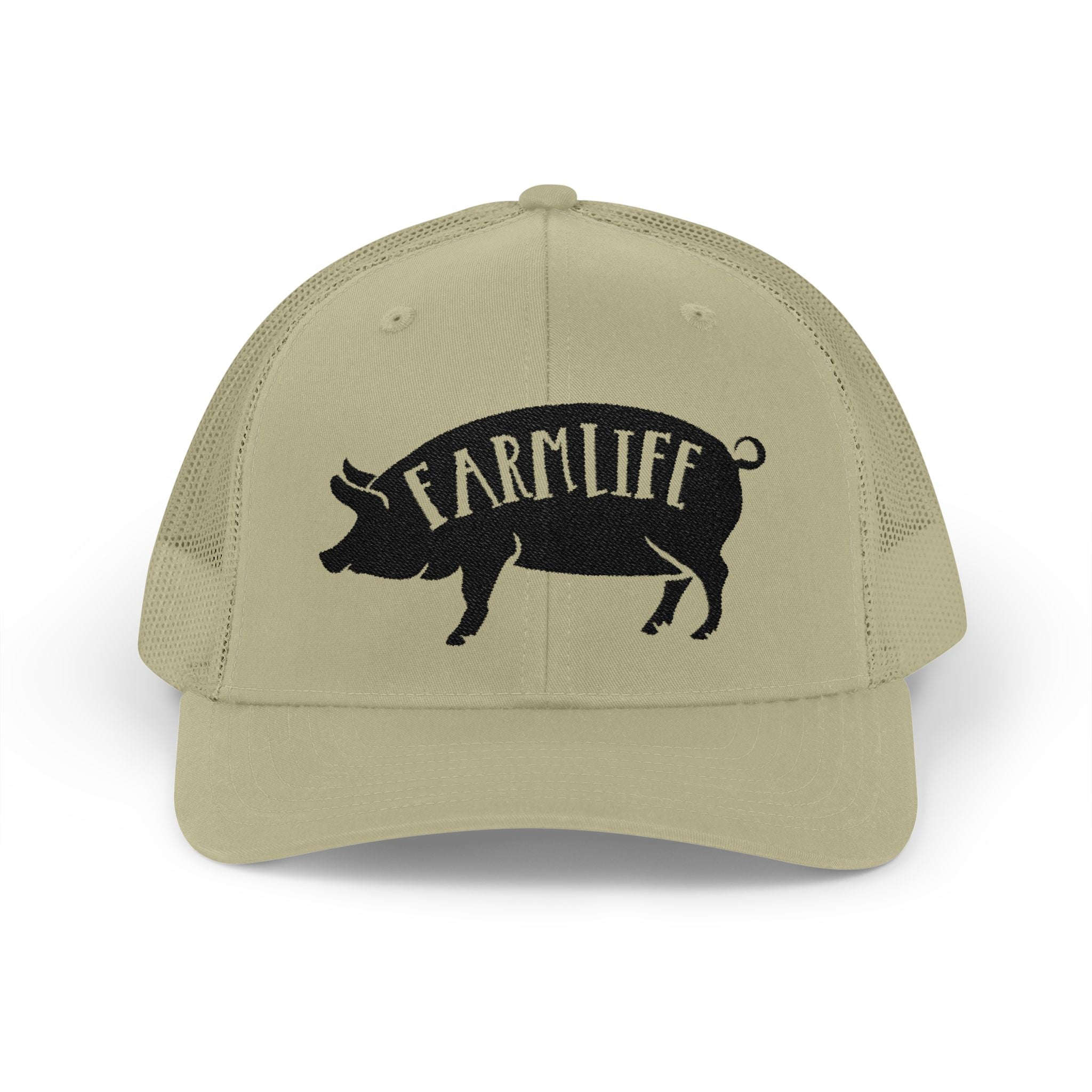 Farm Life Pig Snapback Trucker Hat – Rustic Farm Trucker Cap, Homestead Hat, Pig Lover Farm Cap, Country Lifestyle Mesh Hat