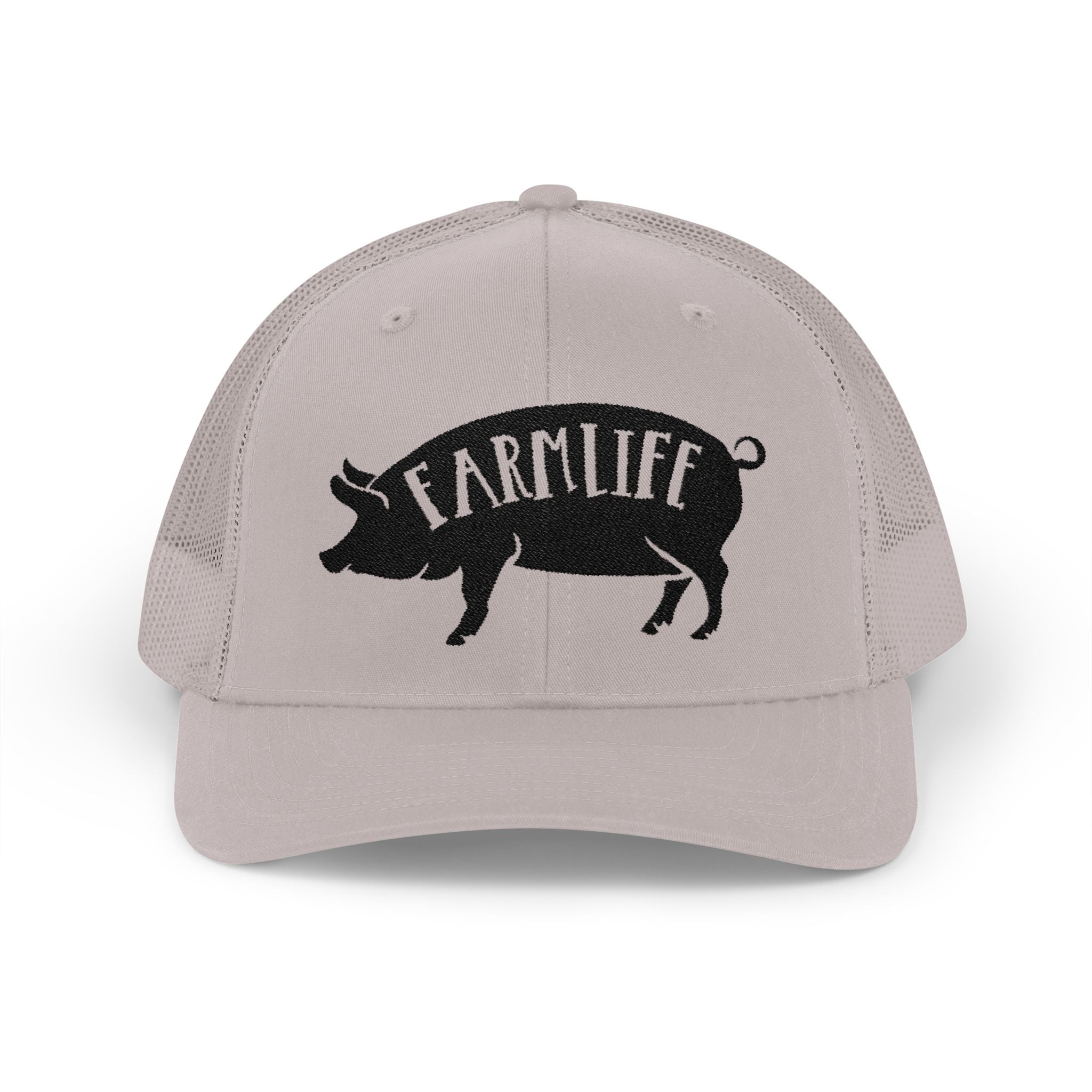 Farm Life Pig Snapback Trucker Hat – Rustic Farm Trucker Cap, Homestead Hat, Pig Lover Farm Cap, Country Lifestyle Mesh Hat