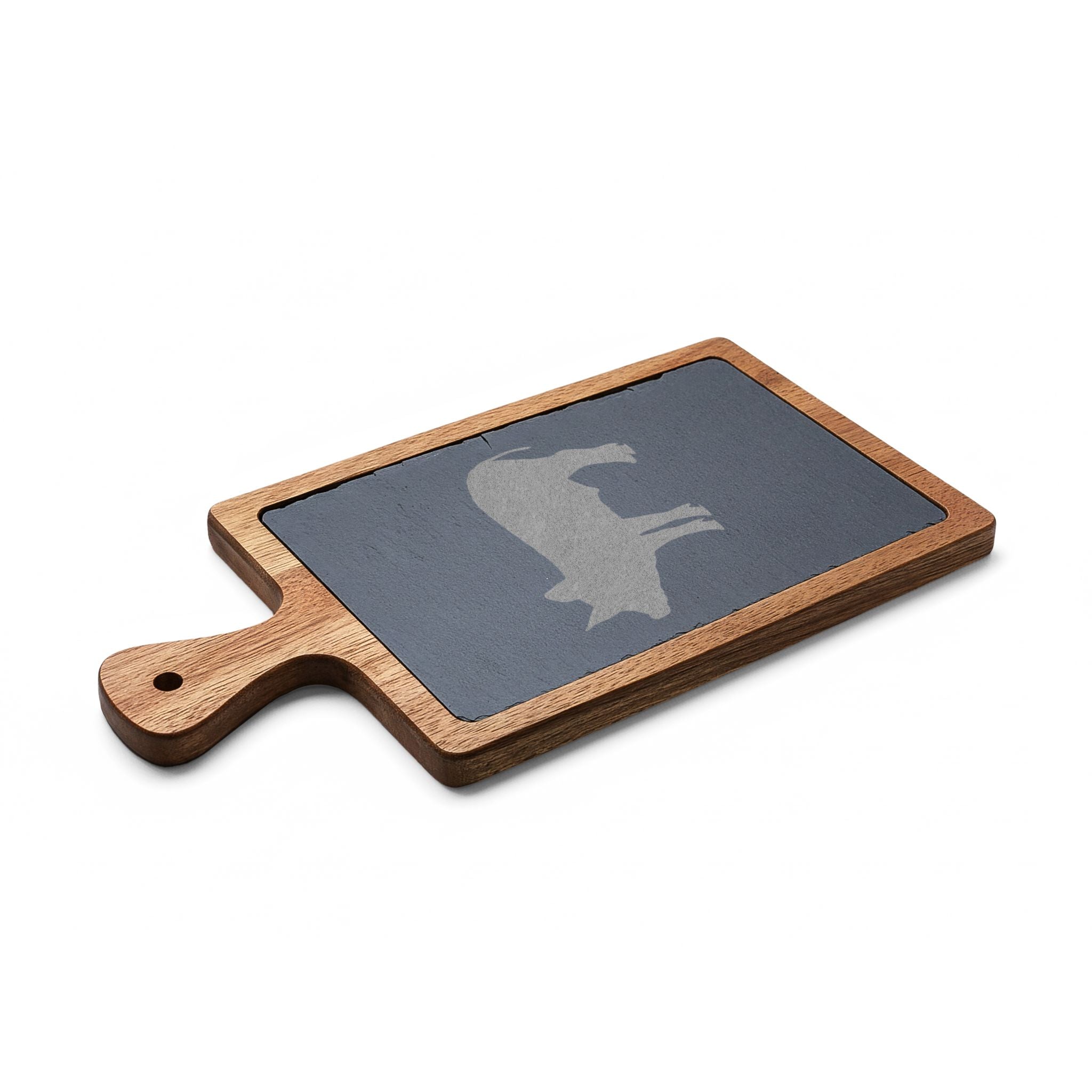 Piglet Engraved Charcuterie Board Set | Farmhouse Slate Cheese Board with Knives | Rustic Farm Kitchen Serving Board | Homestead Pig Lover Gift