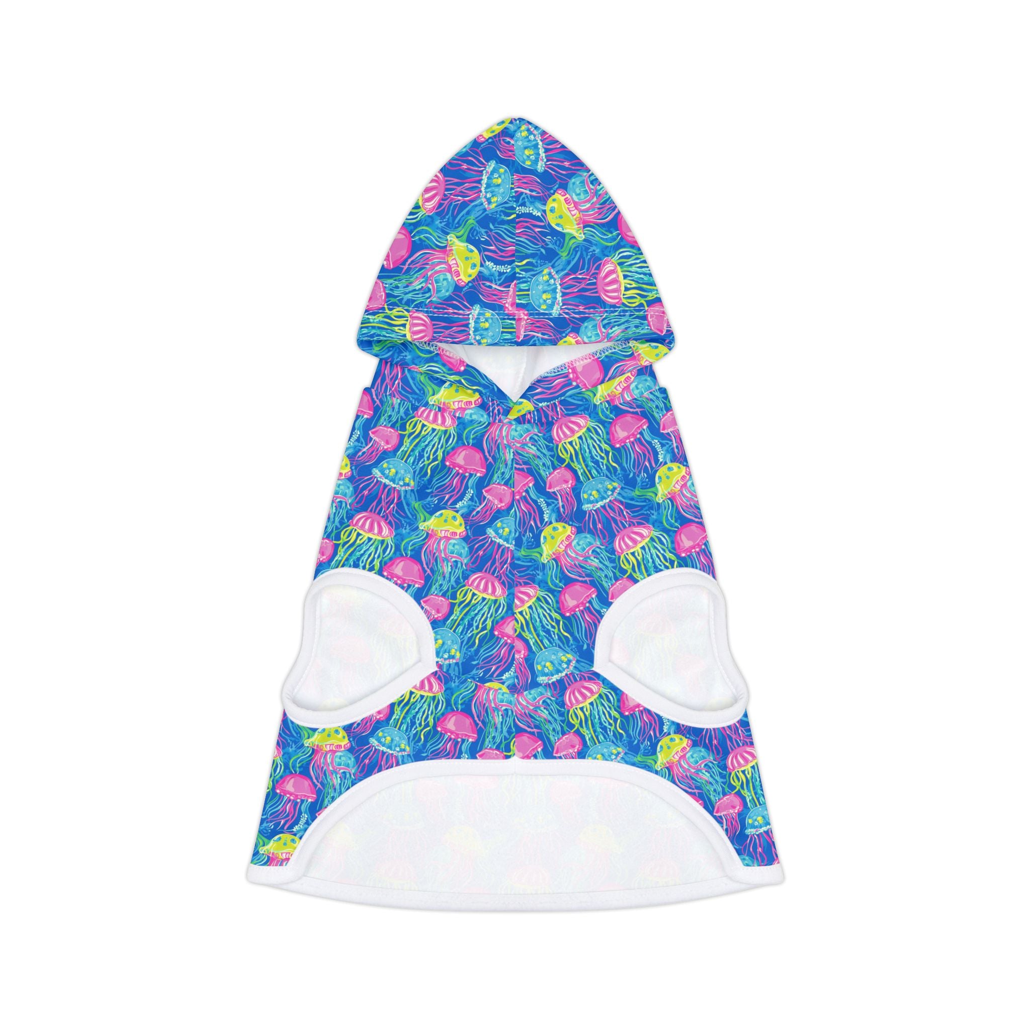 Neon Jellyfish Pet Hoodie, Cute Animal Lover Gift, Dog Sweater, Cat Jumper, Pet Clothing