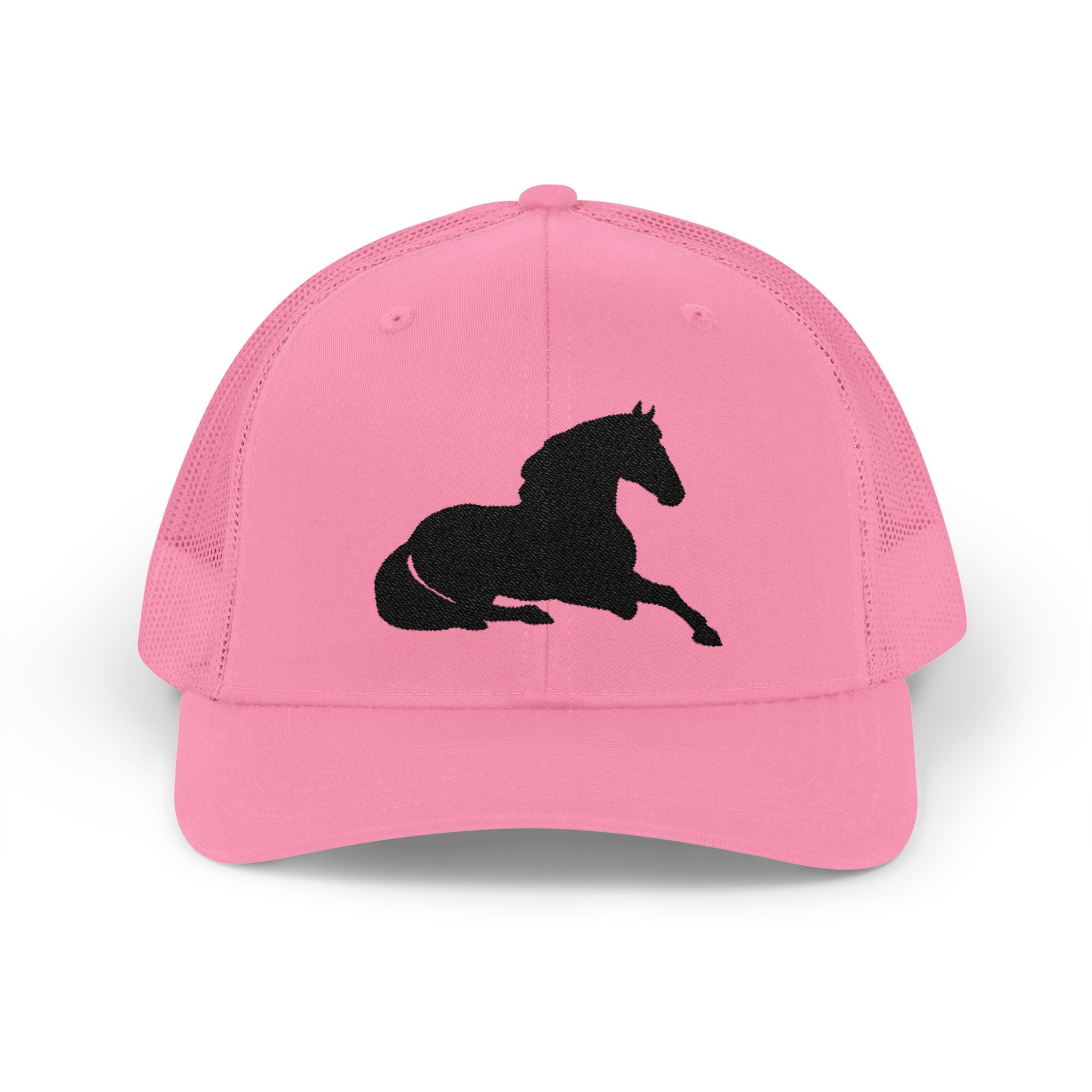 Resting Horse Trucker Hat | Laying Horse Silhouette Mesh Snapback Cap | Western Ranch Horse Lover Hat | Rustic Farm Life Cowboy Cowgirl Cap