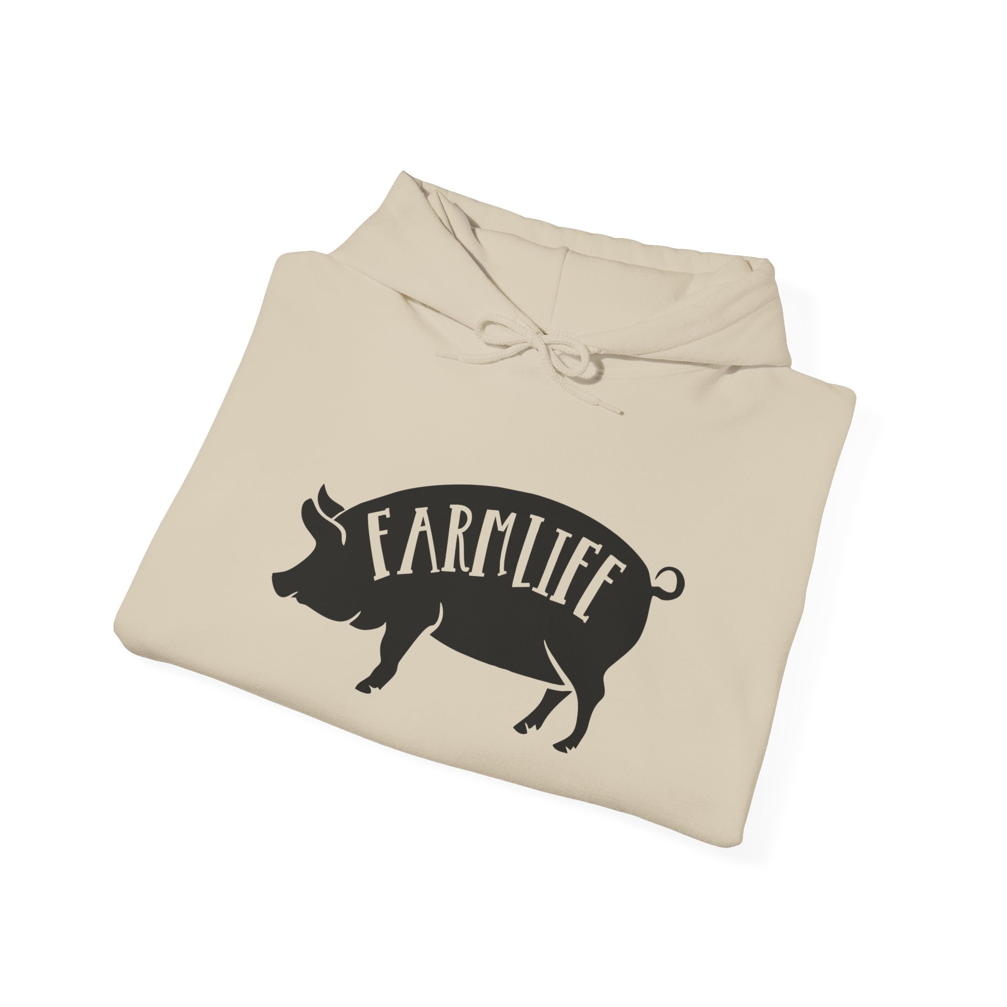 Farmhouse Pig Silhouette Hoodie – Farm Life Sweatshirt, Pig Lover Pullover, Homestead Hoodie, Mini Pig Apparel, Farm Animal Hoodie, Country Living Unisex Hoodie