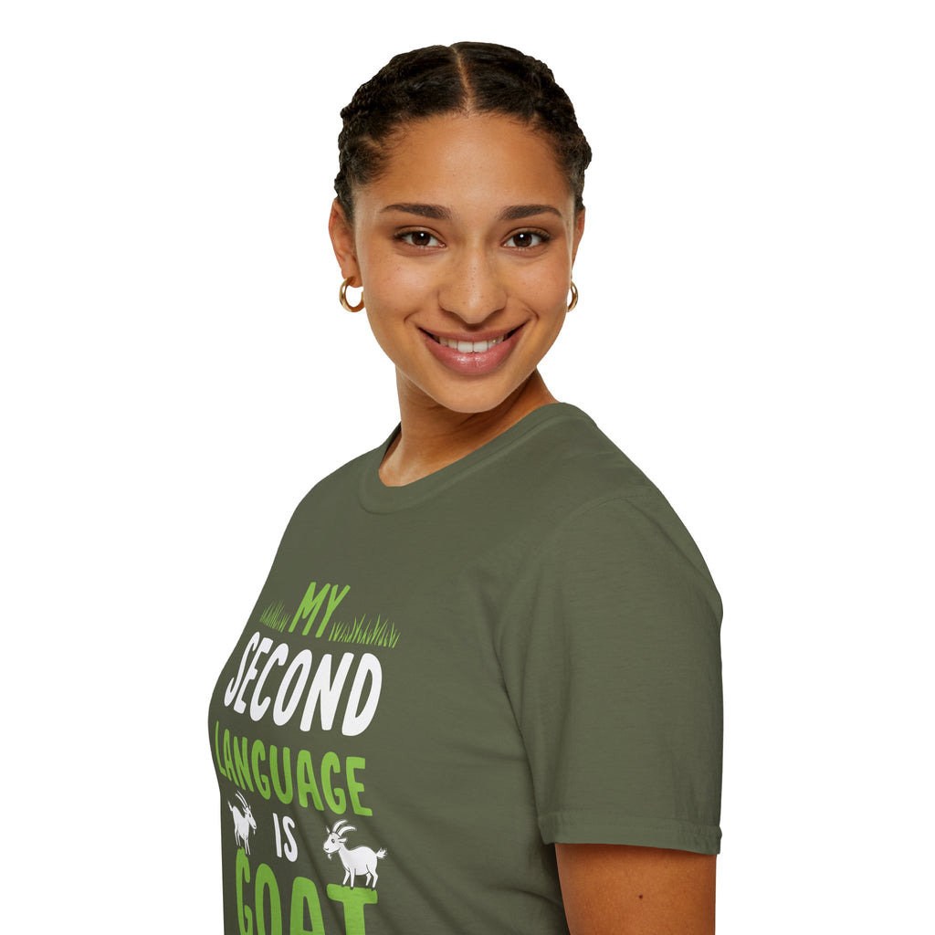 My Second Language Is Goat Funny Unisex T-Shirt | Goat Lover Farm Life Tee