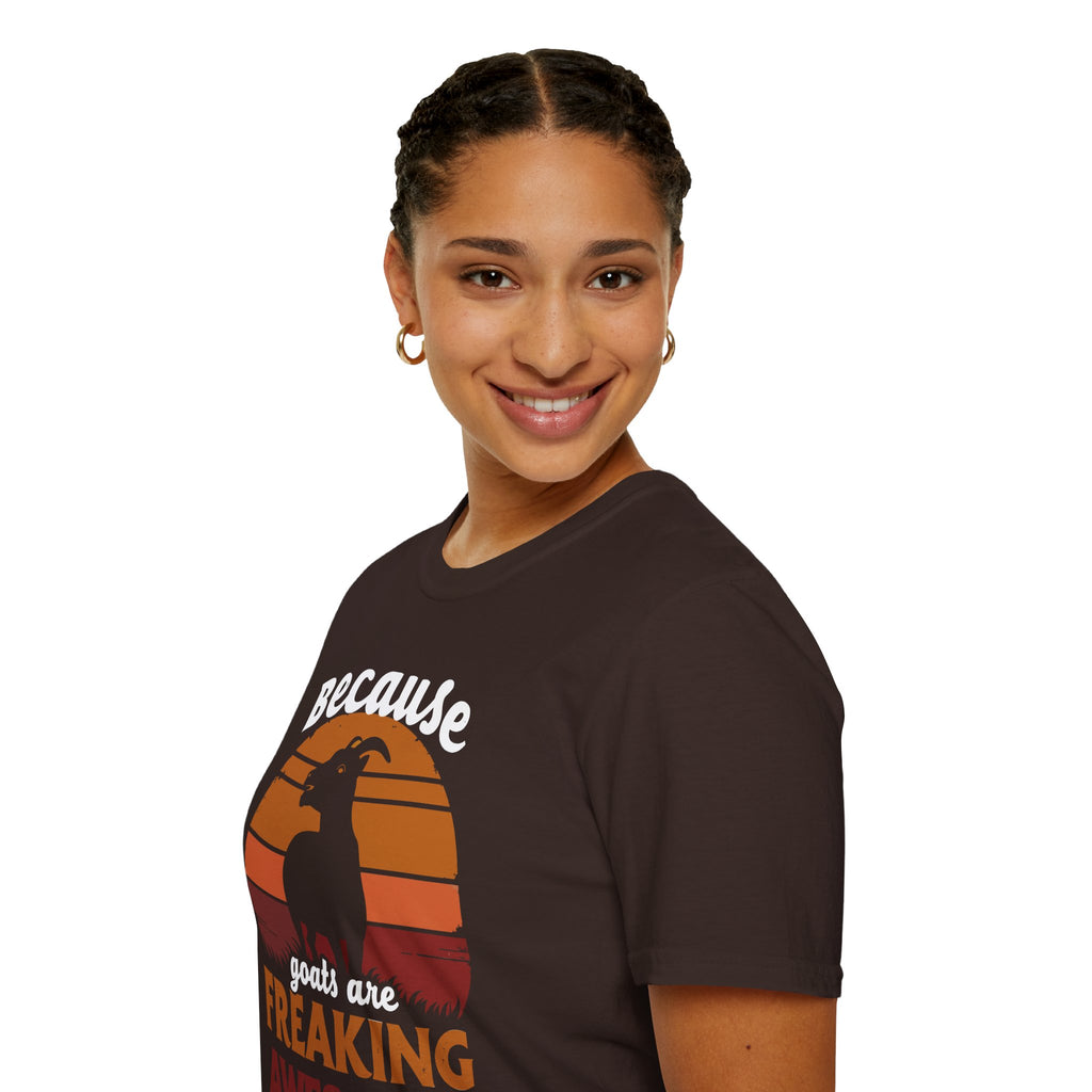 Because Goats Are Freaking Awesome Vintage Unisex T-Shirt | Funny Goat Lover Farm Life Tee