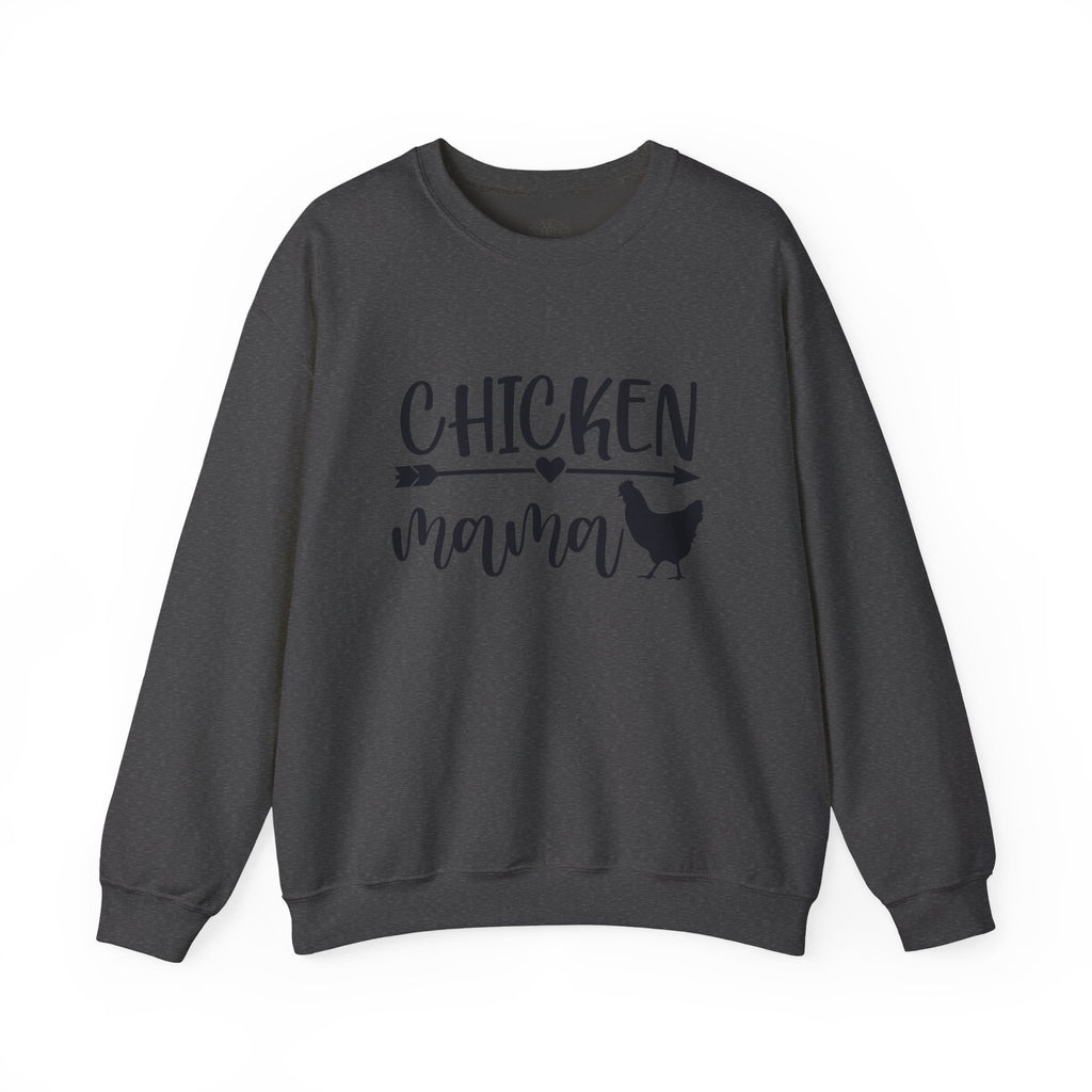 Chicken Mama Sweatshirt – Farmhouse Chicken Mom Crewneck, Rustic Homestead Pullover, Unisex Gildan 18000