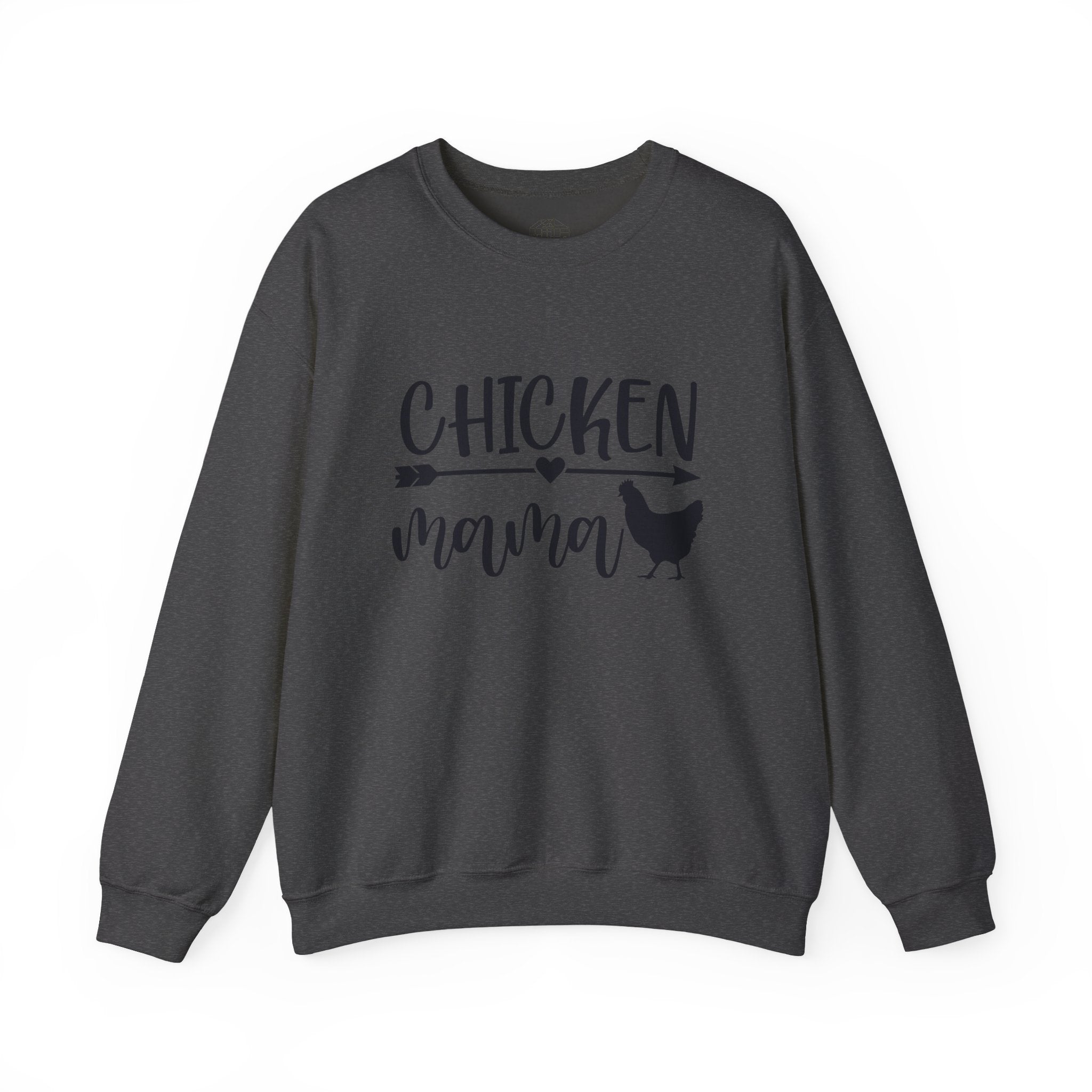 Chicken Mama Sweatshirt – Farmhouse Chicken Mom Crewneck, Rustic Homestead Pullover, Unisex Gildan 18000
