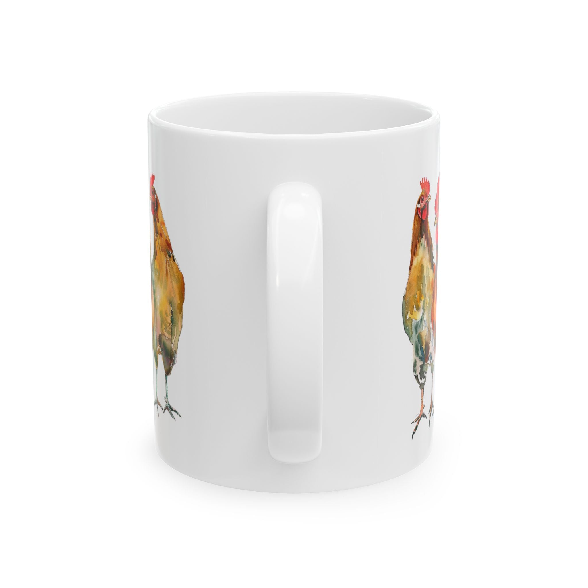 Chicken Flock Ceramic Mug – Backyard Chicken Coffee Cup, Farm Homestead Mug, Chicken Lover Gift (11oz, 15oz)