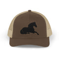 Resting Horse Trucker Hat | Laying Horse Silhouette Mesh Snapback Cap | Western Ranch Horse Lover Hat | Rustic Farm Life Cowboy Cowgirl Cap