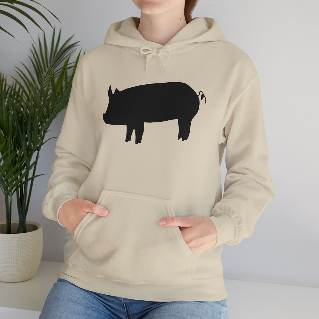 Pig Silhouette Hoodie – Farm Life Sweatshirt, Pig Lover Pullover, Homestead Hoodie, Mini Pig Apparel, Farm Animal Hoodie, Country Living Unisex Hoodie