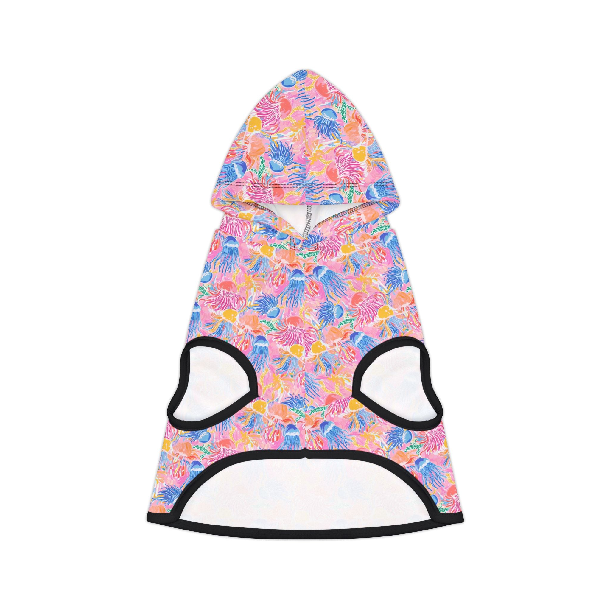 Pink Neon Jellyfish Pet Hoodie, Cute Animal Lover Gift, Dog Sweater, Cat Jumper, Pet Clothing