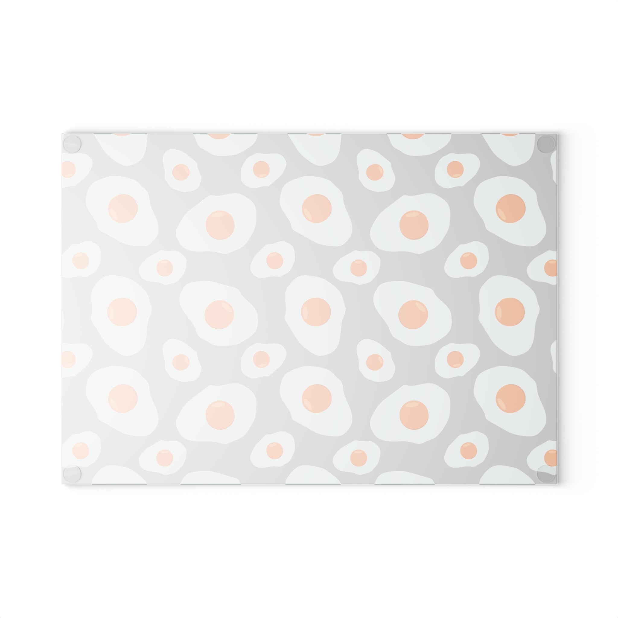 Funny Egg Glass Cutting Board | Farmhouse Kitchen Decor | Fried Egg Pattern Tempered Glass Cutting Board | Gumpert Homestead