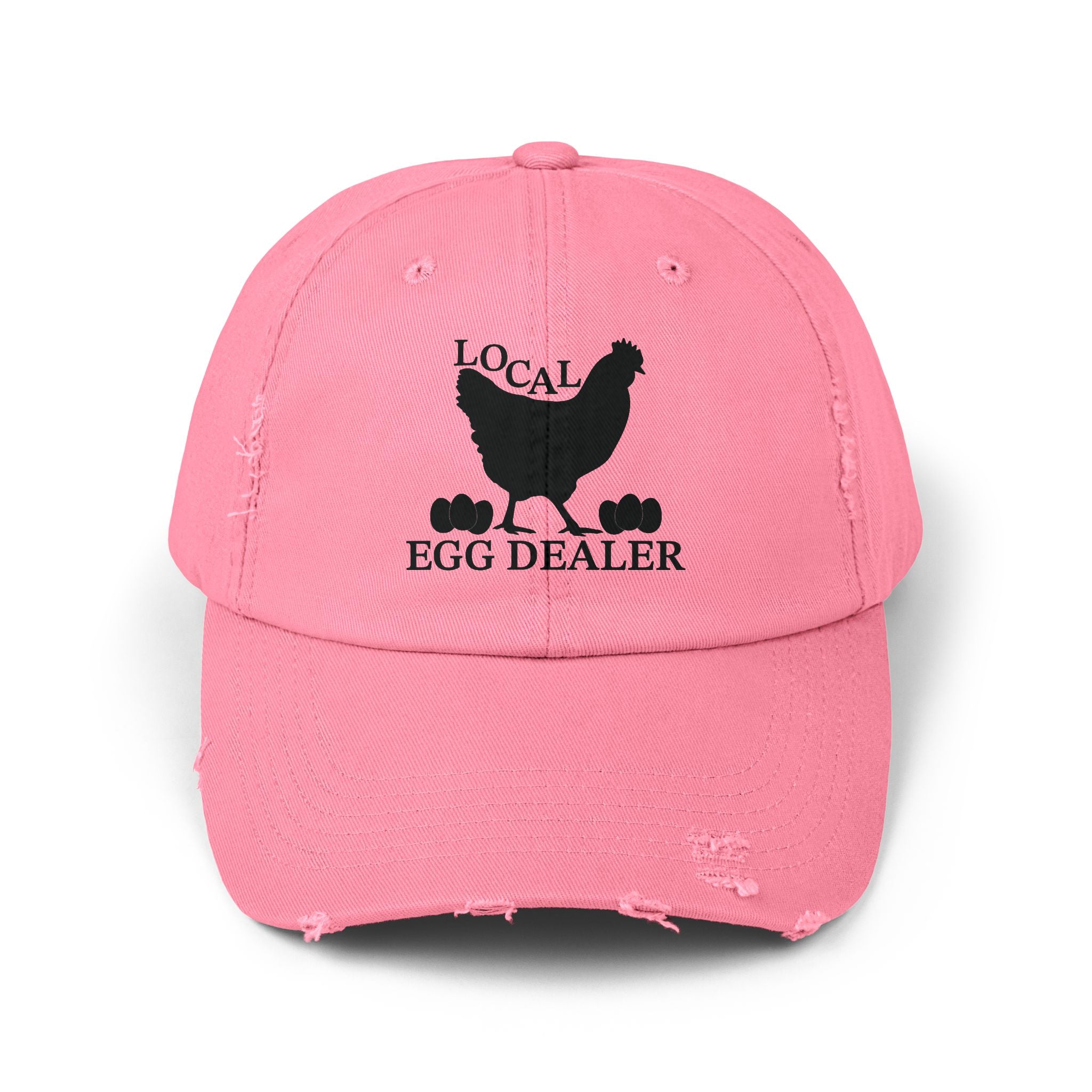 Local Egg Dealer Distressed Baseball Cap – Funny Chicken Hat, Farm Fresh Egg Seller Cap, Backyard Chicken Keeper Hat, Homestead Humor Gift