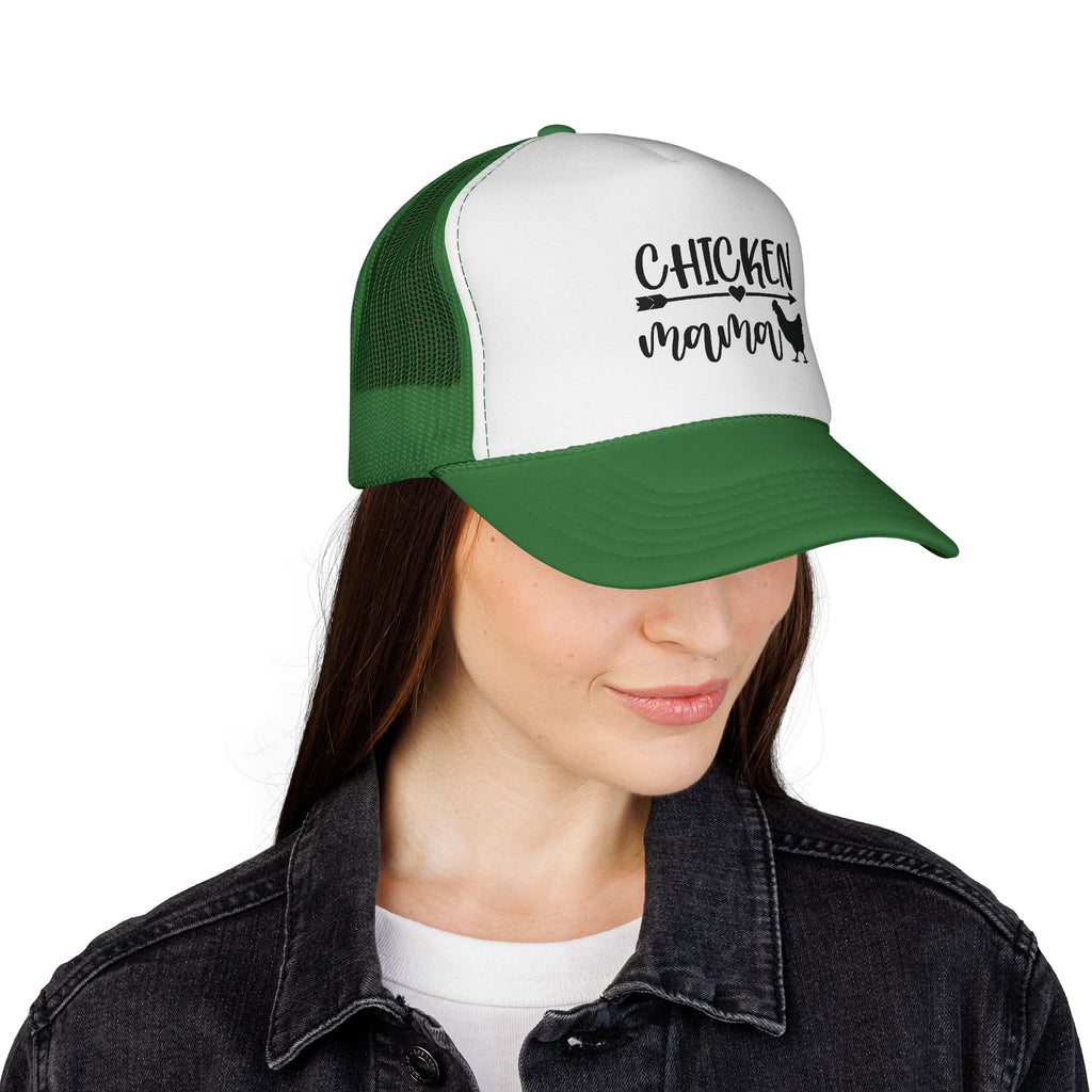 Chicken Mama Trucker Hat – Farm Mom Hat, Backyard Chicken Keeper Cap, Funny Homestead Poultry Hat