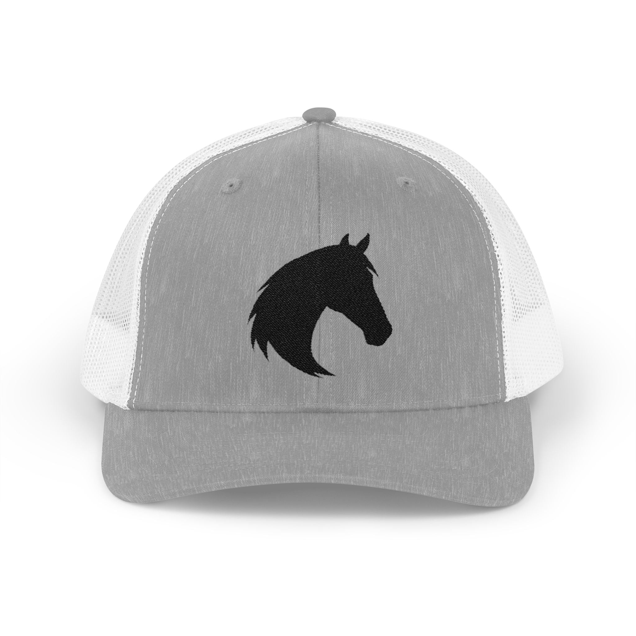 Horse Head Trucker Hat | Western Horse Silhouette Mesh Snapback Cap | Equestrian Ranch Hat | Rustic Farm Life Cowboy Cowgirl Horse Lover Hat