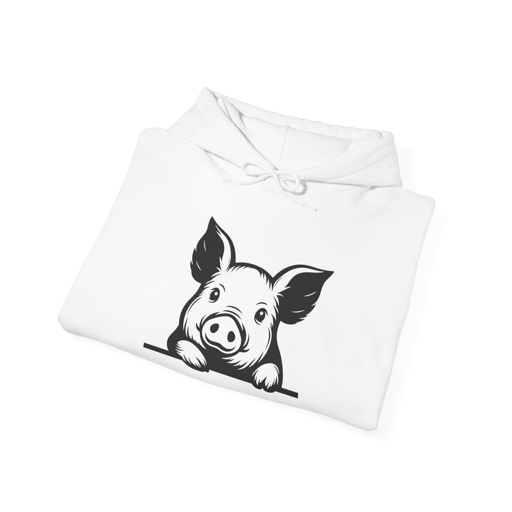 Peeking Pig Hoodie – Cute Pig Pullover Sweatshirt, Pig Lover Hoodie, Farm Life Hoodie, Mini Pig Apparel, Homestead Hoodie, Farm Animal Hoodie, Country Living Unisex Hoodie