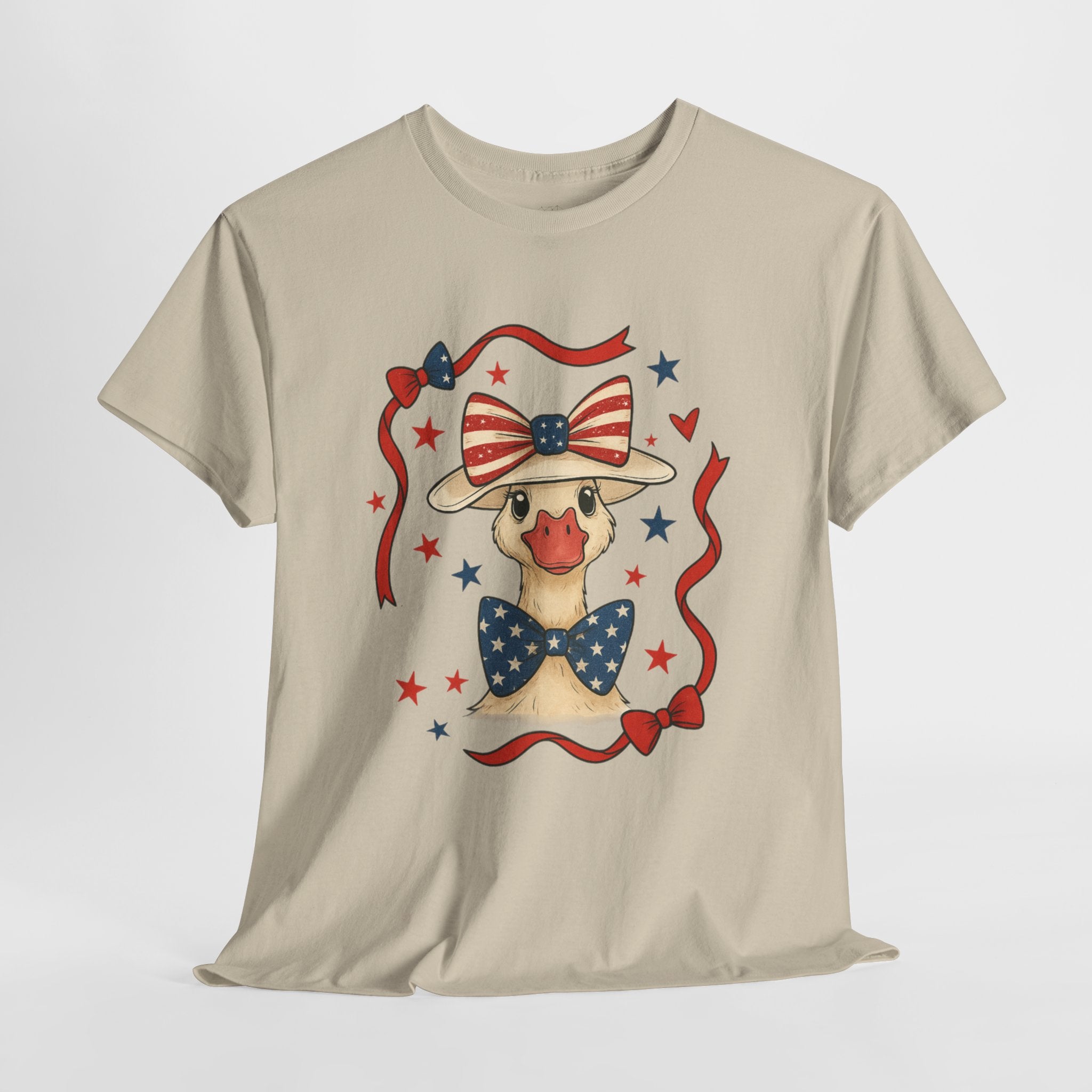 4th of July Goose T-Shirt | Patriotic Farm Goose Graphic Tee | Americana Country Shirt | Red White Blue Farm Animal Shirt | Homestead Summer Apparel