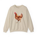 Rhode Island Red Hen Sweatshirt – Farmhouse Chicken Crewneck, Heritage Chicken Homestead Pullover, Unisex Gildan 18000