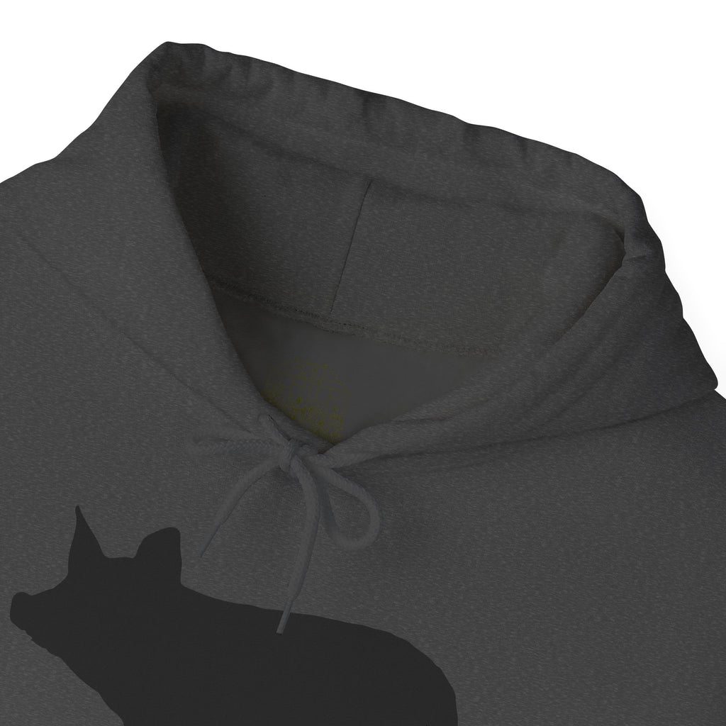 Pig Silhouette Hoodie – Farm Life Sweatshirt, Pig Lover Pullover, Homestead Hoodie, Mini Pig Apparel, Farm Animal Hoodie, Country Living Unisex Hoodie