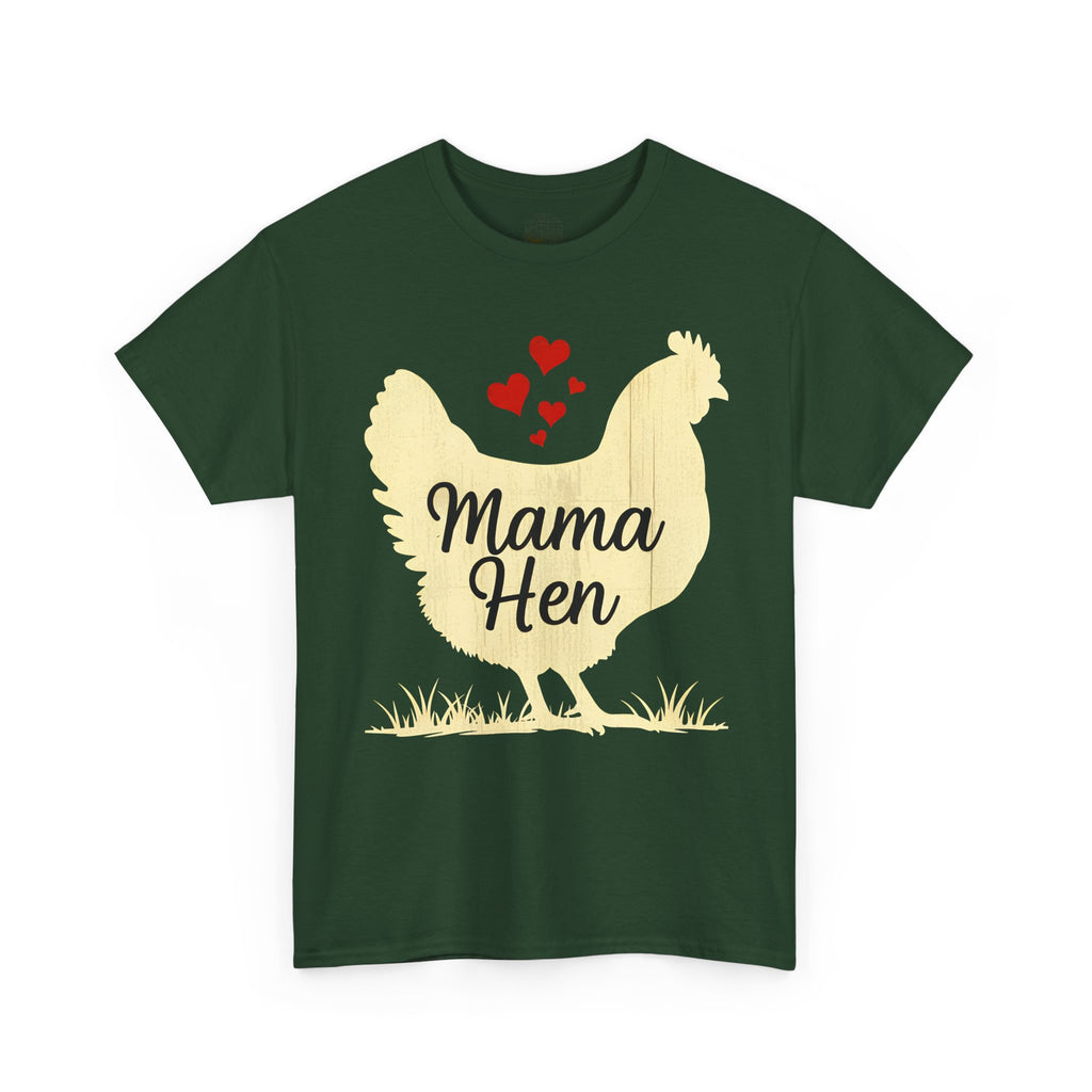 Mama Hen T-Shirt – Chicken Mom Tee, Minimalist Farmhouse Chicken Shirt, Unisex Gildan 5000
