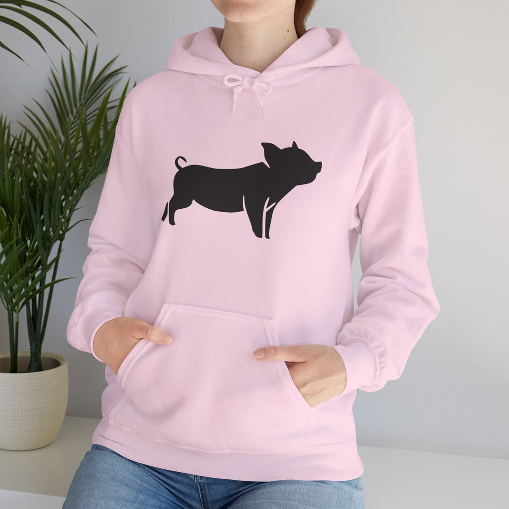 Pig Silhouette Hoodie – Farm Life Sweatshirt, Pig Lover Pullover, Homestead Hoodie, Mini Pig Apparel, Farm Animal Hoodie, Country Living Unisex Hoodie