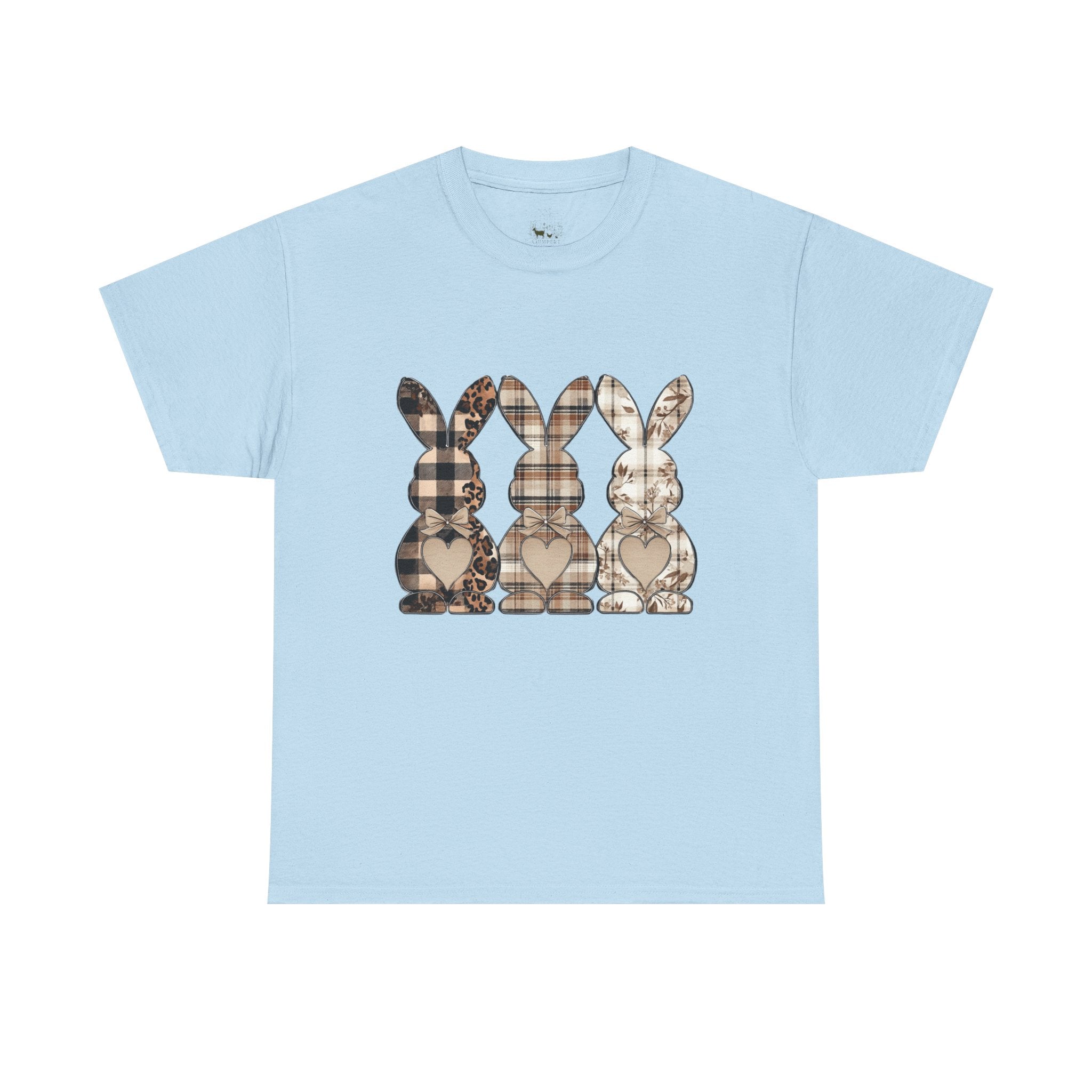 Rustic Bunny Trio T-Shirt | Farmhouse Rabbit Graphic Tee | Cottagecore Easter Bunny Shirt | Country Farm Animal Shirt | Homestead Spring Apparel