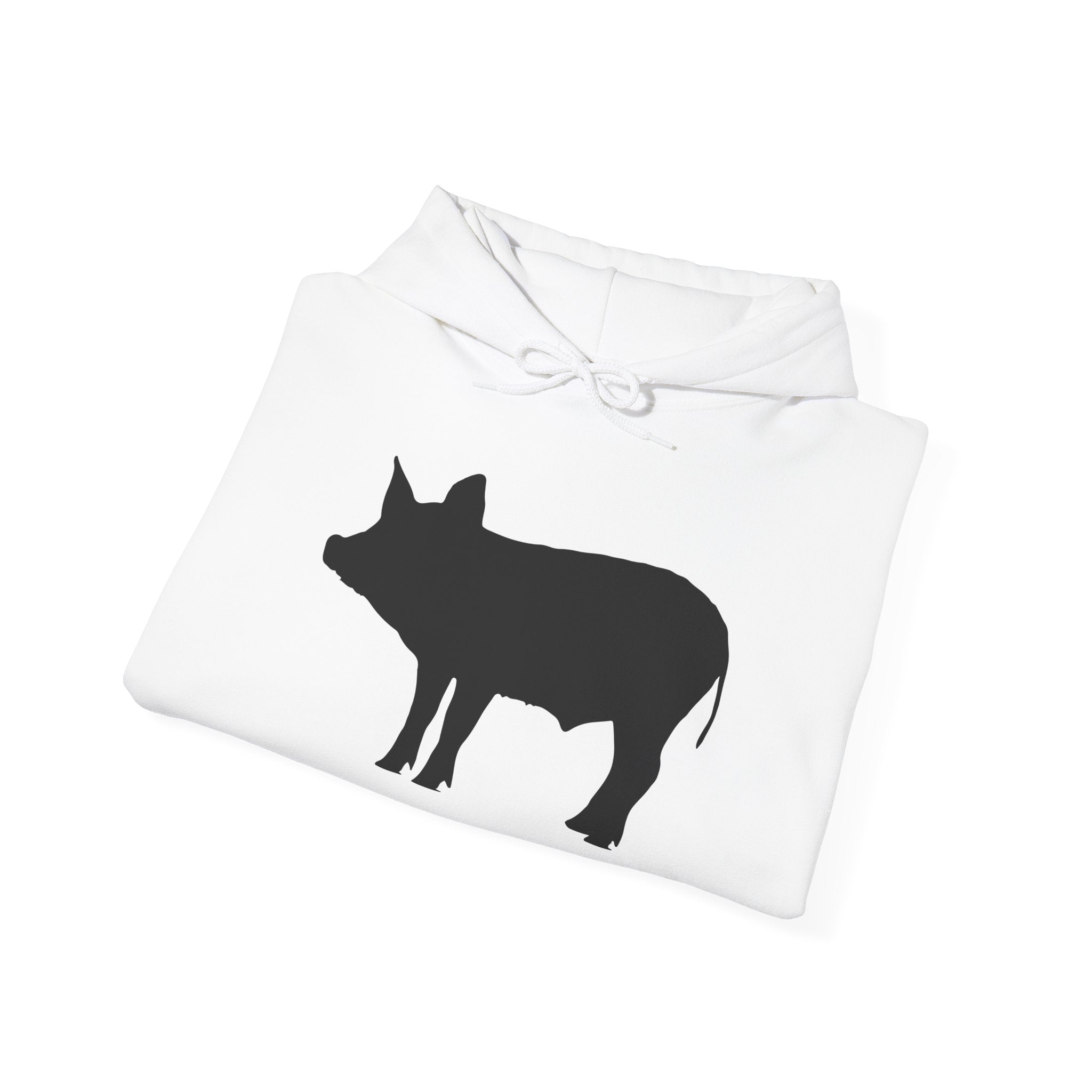 Pig Silhouette Hoodie – Farm Life Sweatshirt, Pig Lover Pullover, Homestead Hoodie, Mini Pig Apparel, Farm Animal Hoodie, Country Living Unisex Hoodie
