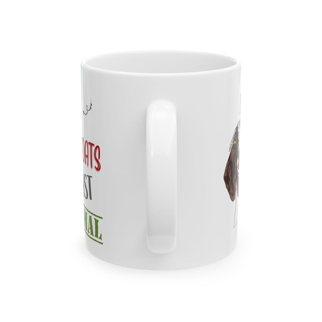 I Am 2 Goats Past Normal Ceramic Mug – Funny Goat Mom Coffee Cup, Farm Homestead Mug (11oz, 15oz)