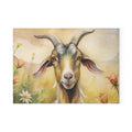 Farmhouse Goat Glass Cutting Board | Rustic Goat Kitchen Decor | Watercolor Farm Animal Tempered Glass Cutting Board | Gumpert Homestead