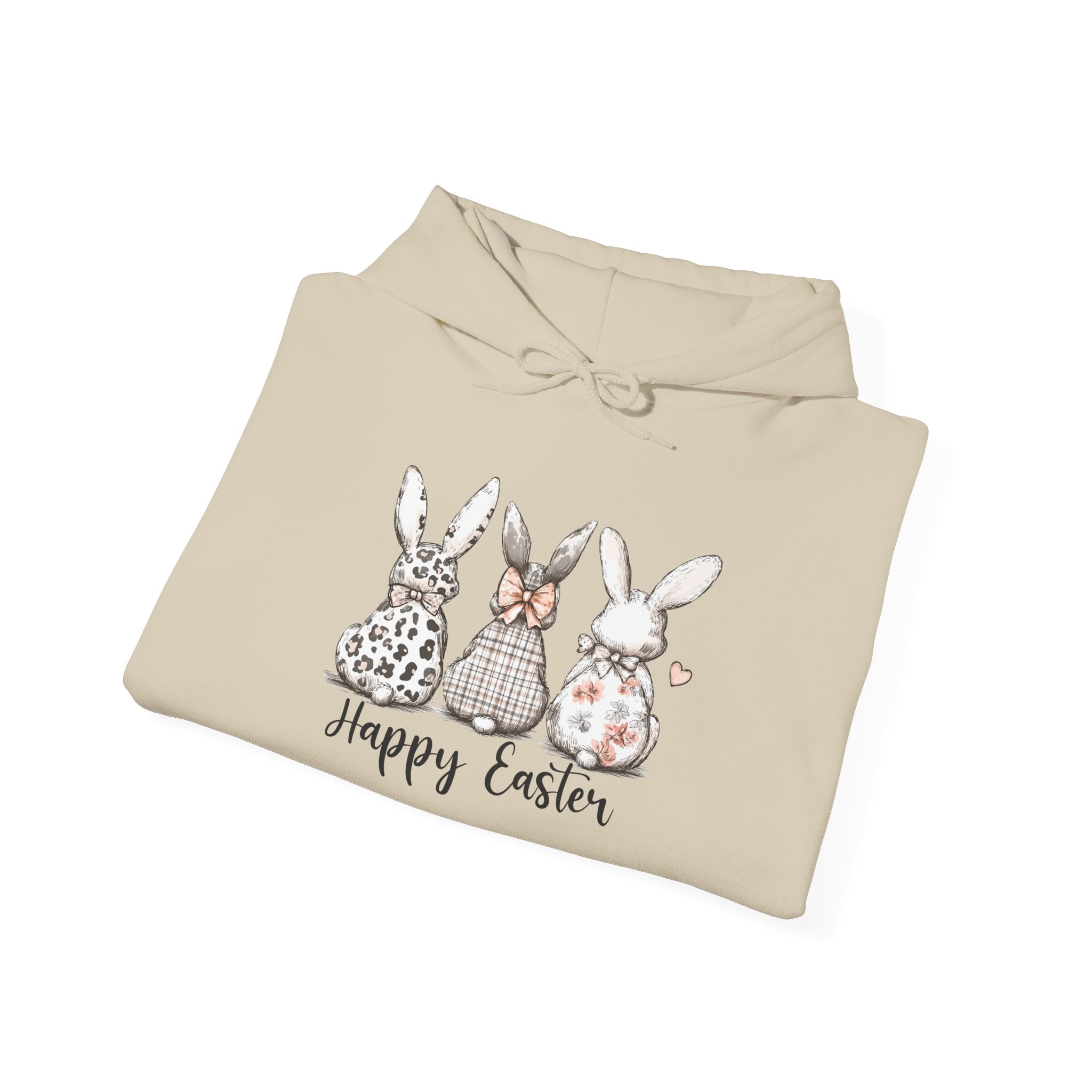 Happy Easter Bunny Hoodie | Farmhouse Easter Rabbit Sweatshirt | Cottagecore Spring Bunny Pullover | Country Easter Apparel | Homestead Holiday Hoodie