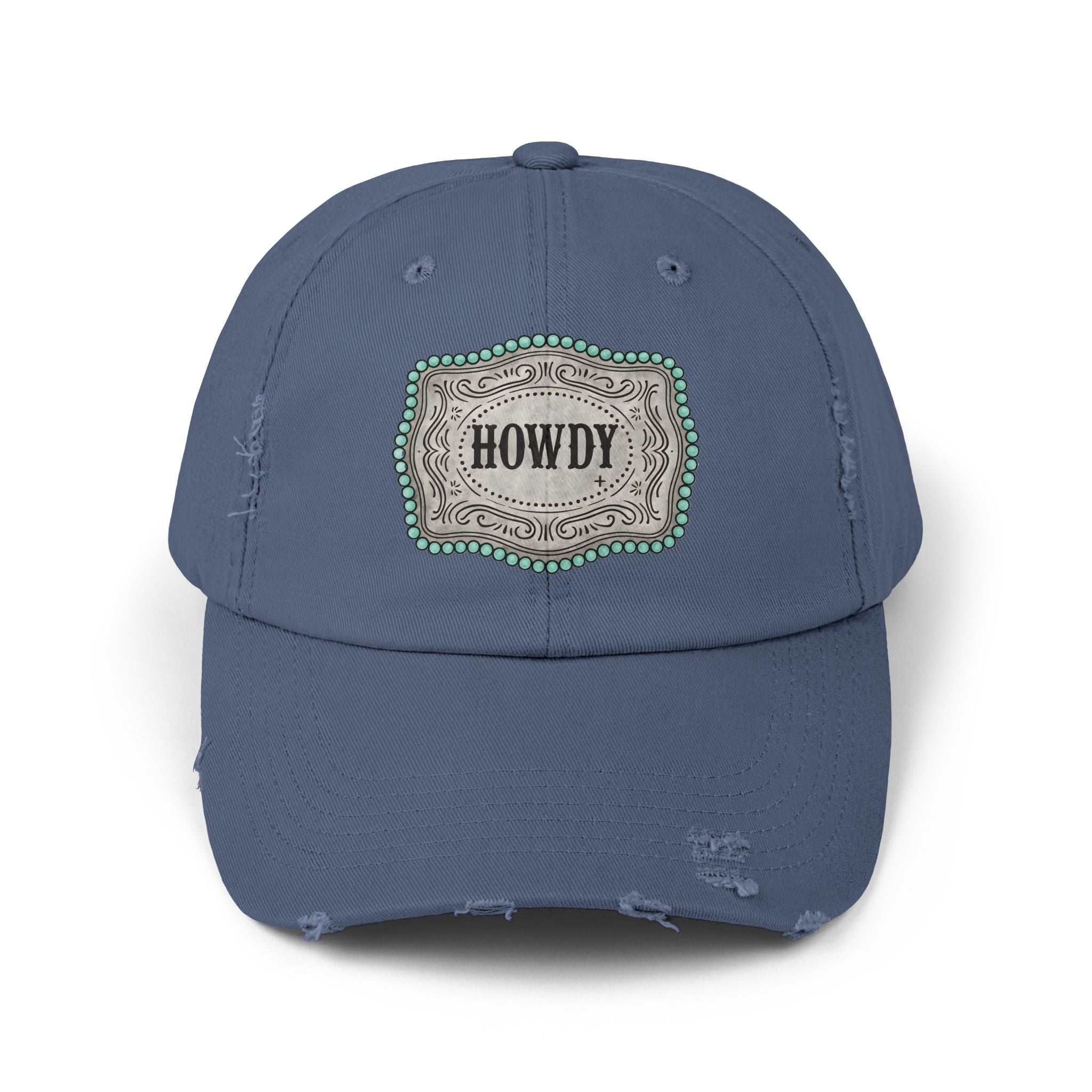 Howdy Distressed Baseball Cap – Western Farmhouse Hat, Vintage Southern Cowgirl Cap, Rustic Country Casual Hat