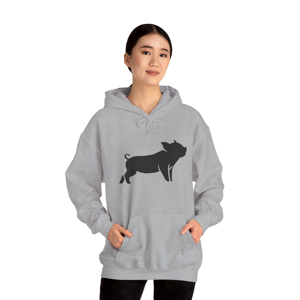 Pig Silhouette Hoodie – Farm Life Sweatshirt, Pig Lover Pullover, Homestead Hoodie, Mini Pig Apparel, Farm Animal Hoodie, Country Living Unisex Hoodie