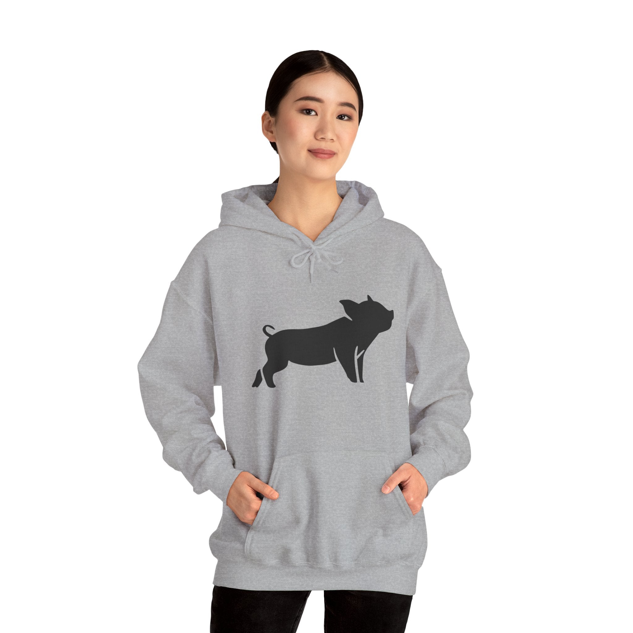 Pig Silhouette Hoodie – Farm Life Sweatshirt, Pig Lover Pullover, Homestead Hoodie, Mini Pig Apparel, Farm Animal Hoodie, Country Living Unisex Hoodie