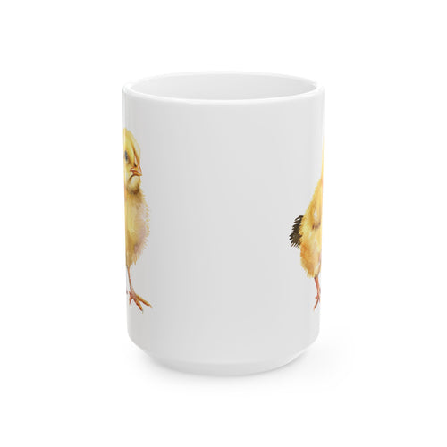 Baby Chick Ceramic Mug – Cute Chicken Coffee Cup, Farm Homestead Mug, Chick Lover Gift (11oz, 15oz)