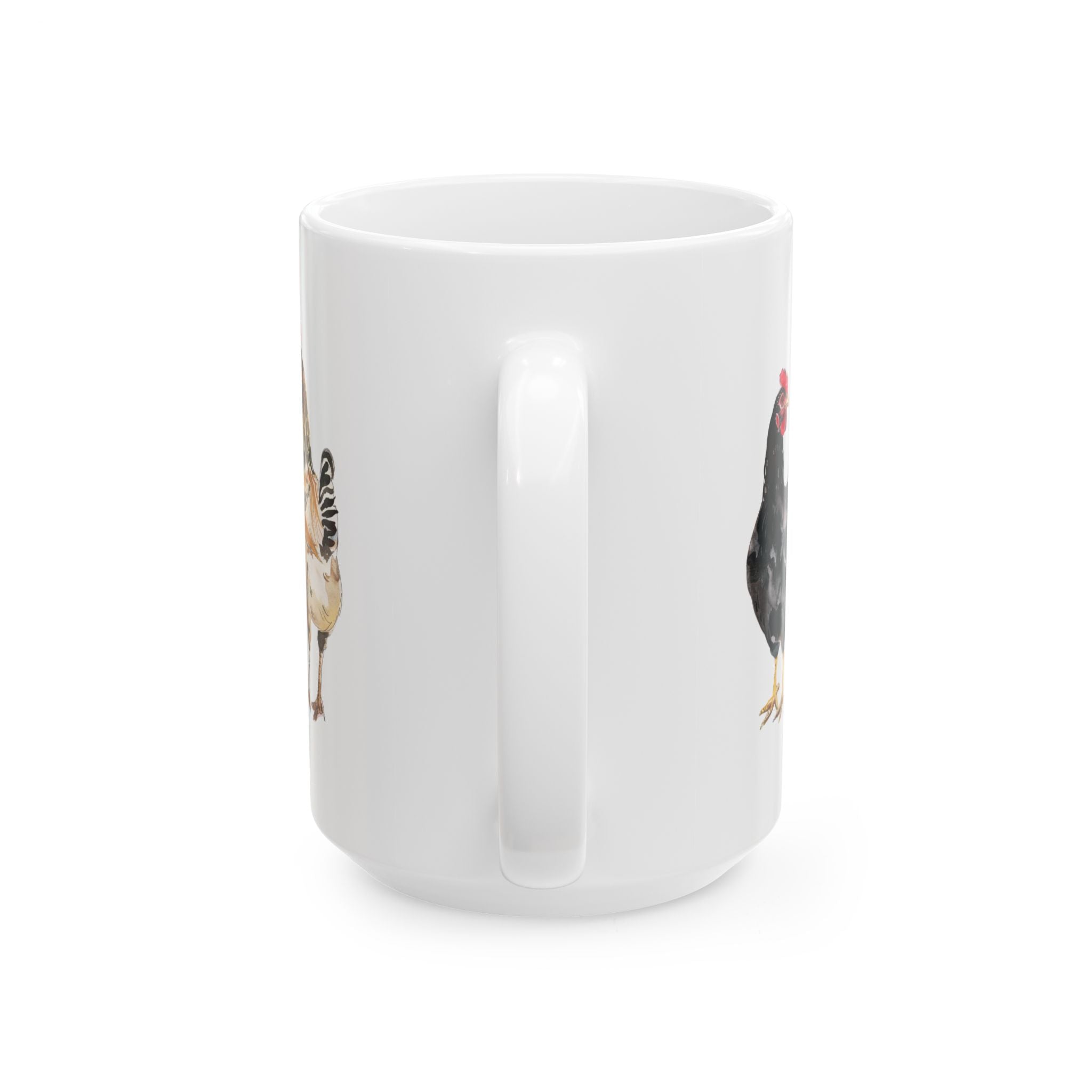 Chicken Flock Ceramic Mug – Backyard Chicken Coffee Cup, Farm Homestead Mug, Chicken Lover Gift (11oz, 15oz)