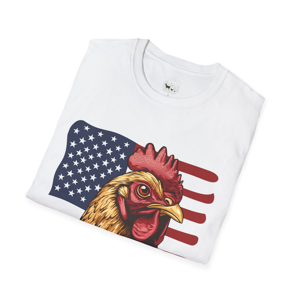 4th Of July Chicken T-Shirt – American Flag Hen Shirt, Farm Life Tee, 4th of July Chicken Shirt, Backyard Chicken Keeper Gift, Homestead Farm Apparel