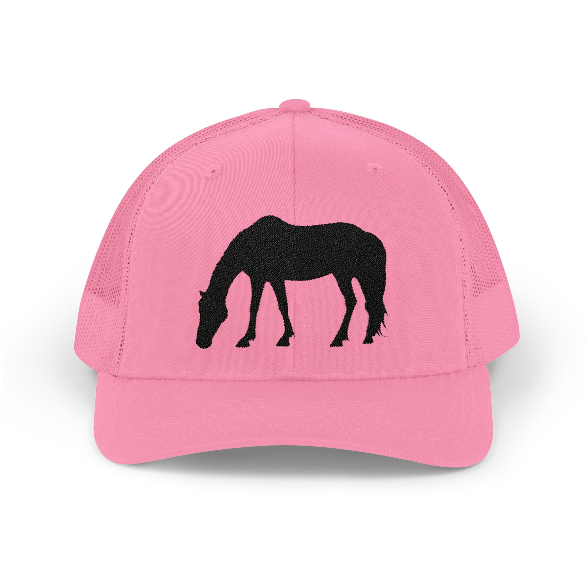 Grazing Horse Trucker Hat | Farm Life Mesh Snapback Cap | Equestrian Horse Lover Hat | Rustic Ranch & Cottagecore Farm Cap