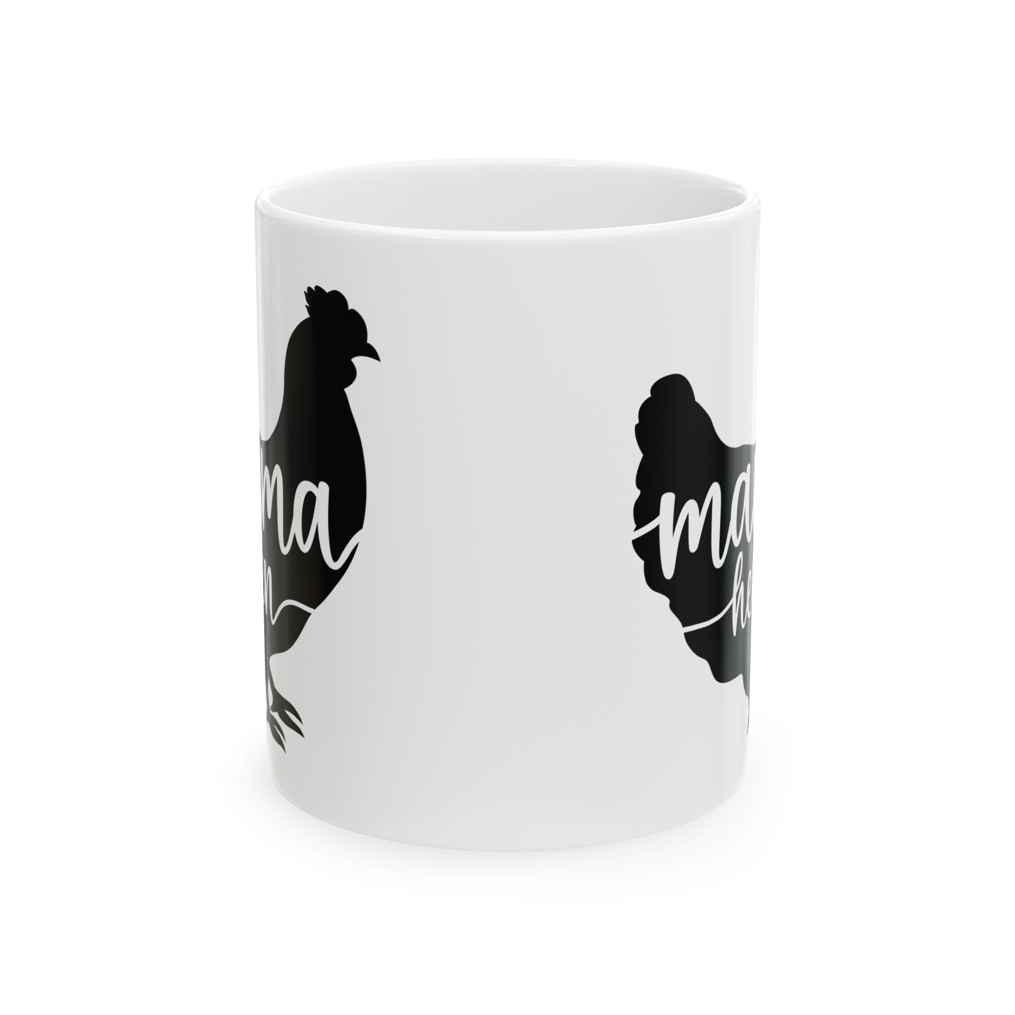 Mama Hen Ceramic Mug – Chicken Mom Coffee Cup, Farm Homestead Mug, Backyard Chicken Lover Gift (11oz, 15oz)
