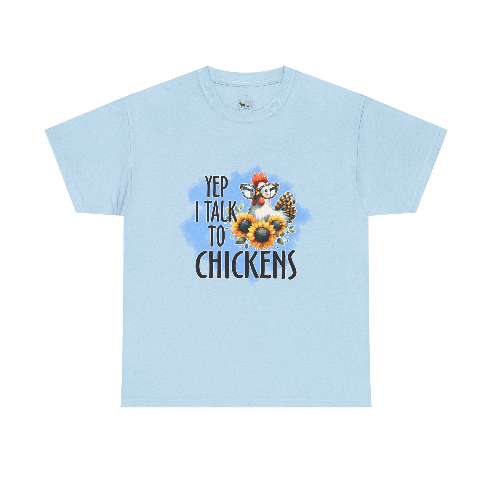 Yep I Talk to Chickens T-Shirt – Funny Chicken Mom Tee, Sunflower Chicken Shirt, Farmhouse Homestead Apparel