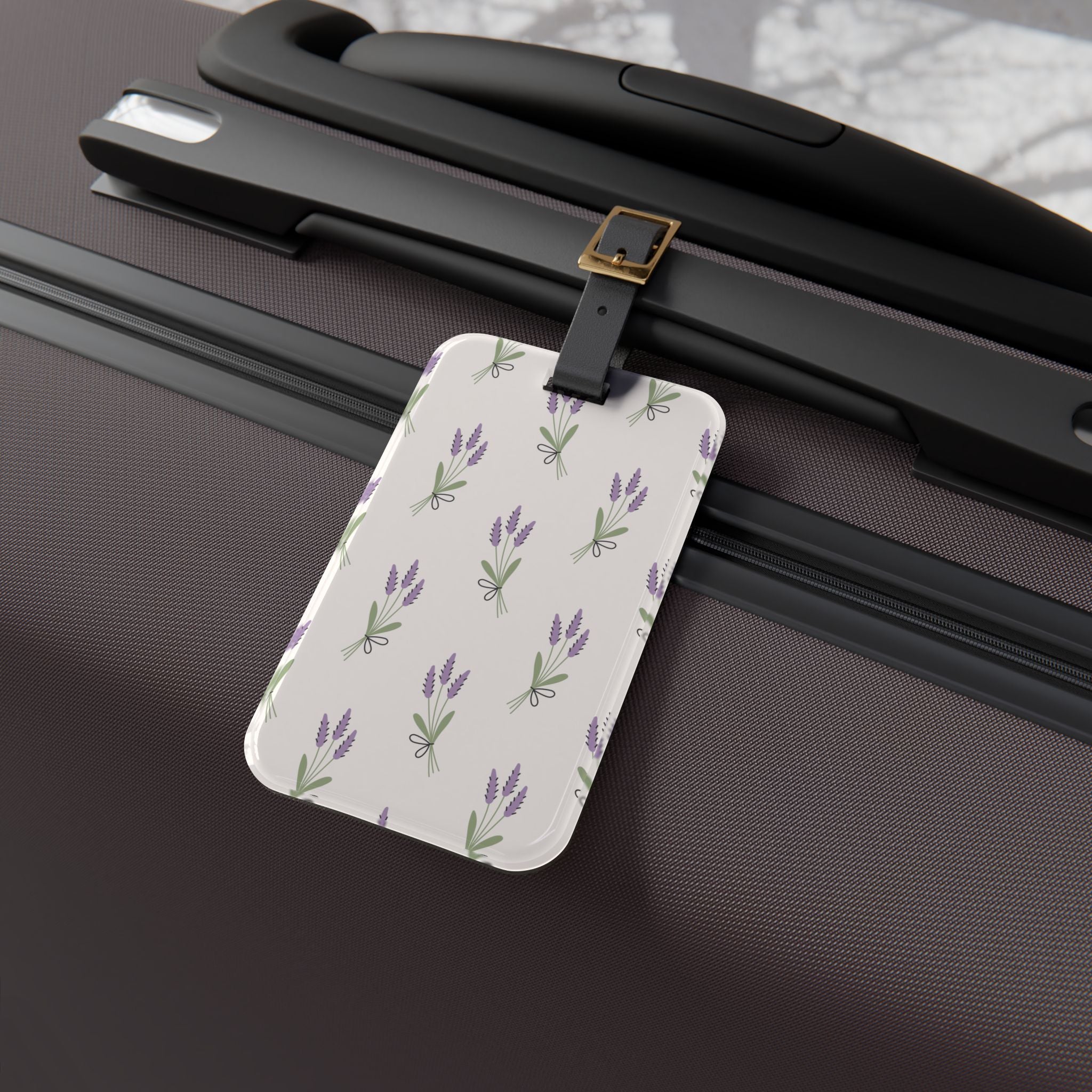 Lavender Luggage Tag | Cottagecore Travel Accessory | Floral Suitcase Tag | Minimalist Farmhouse Bag Identifier | Gumpert Homestead